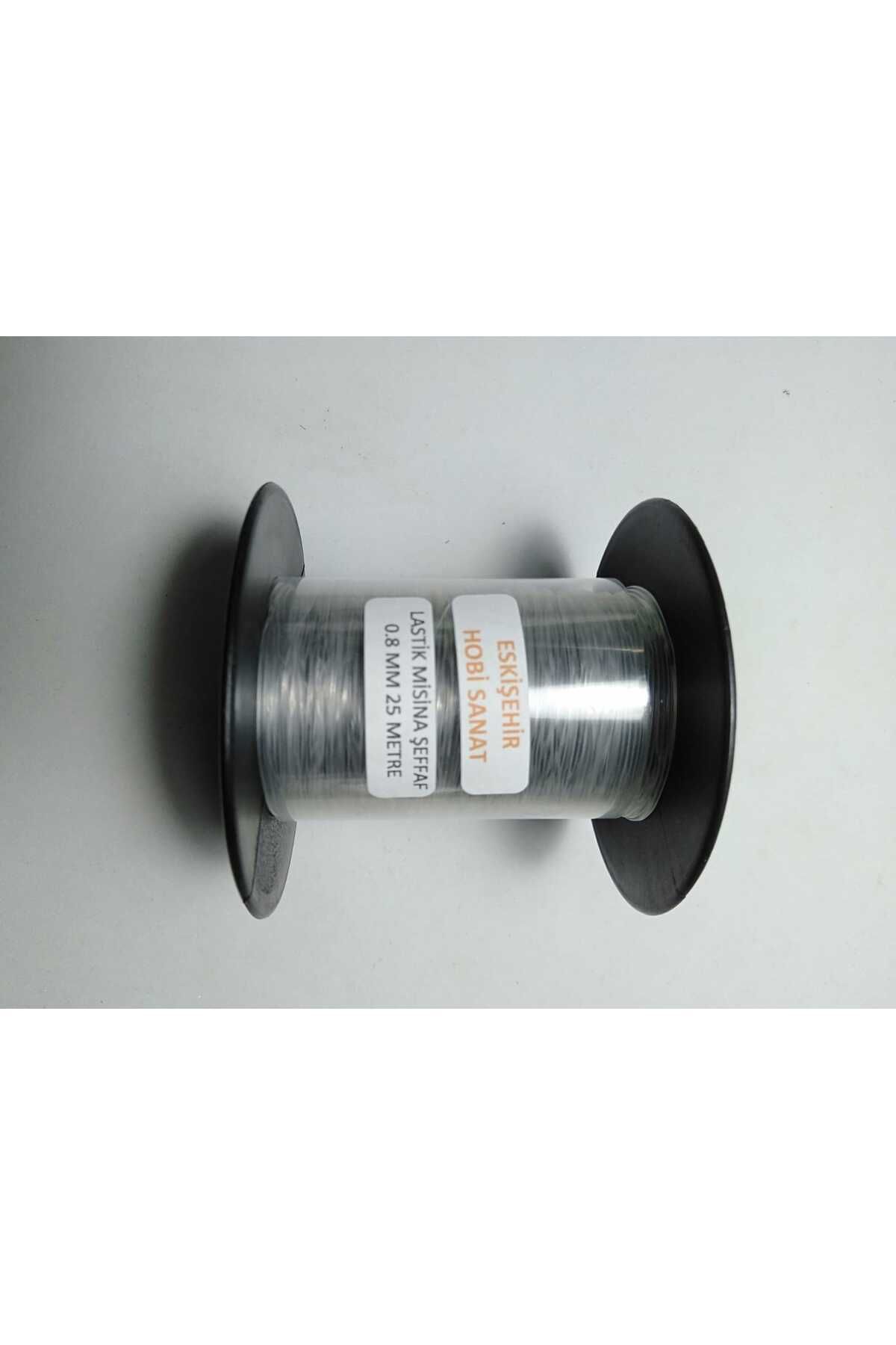 0.8 Mm Şeffaf Lastik Misina 25 Metre Esnek Lastikli Bileklik Tesbih Ipi Misinası