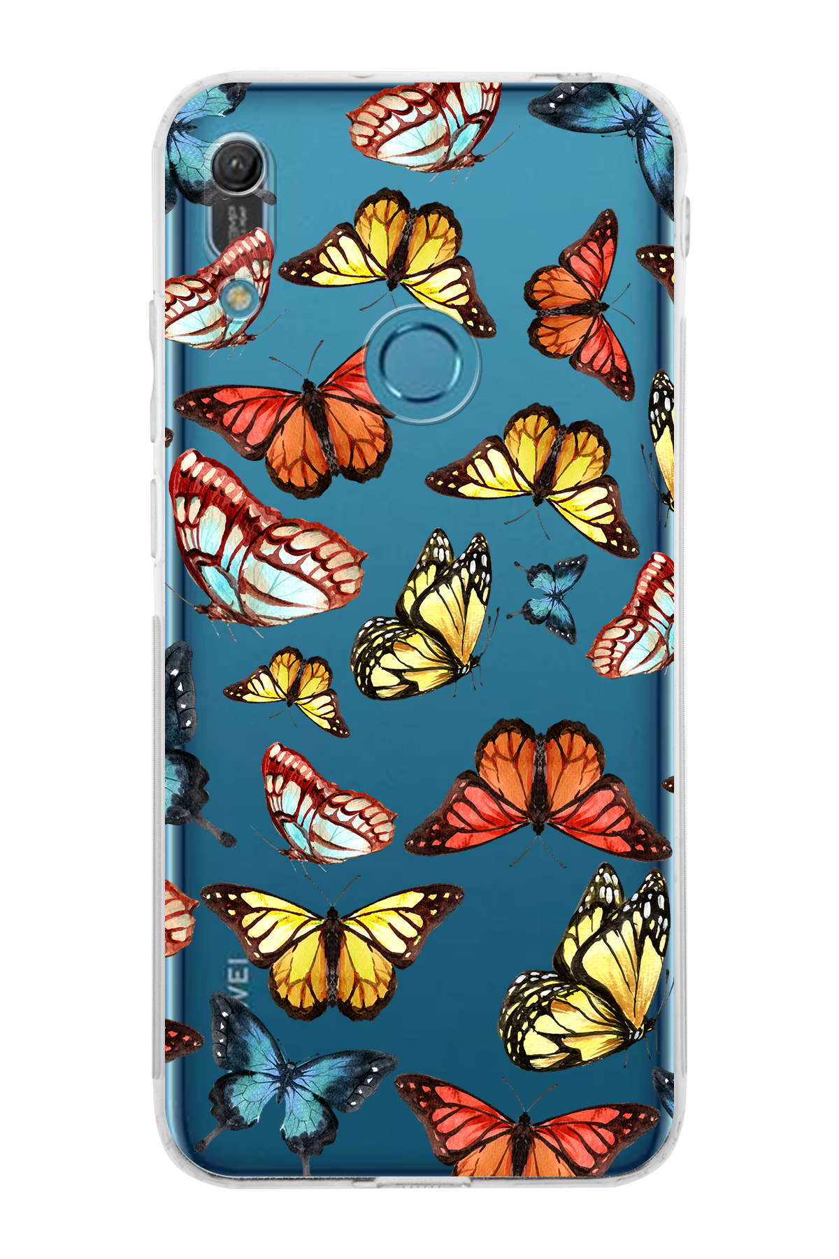 Huawei Y6 ile Uyumlu Water Color 2  Kamera Korumalı Şeffaf  Kılıf