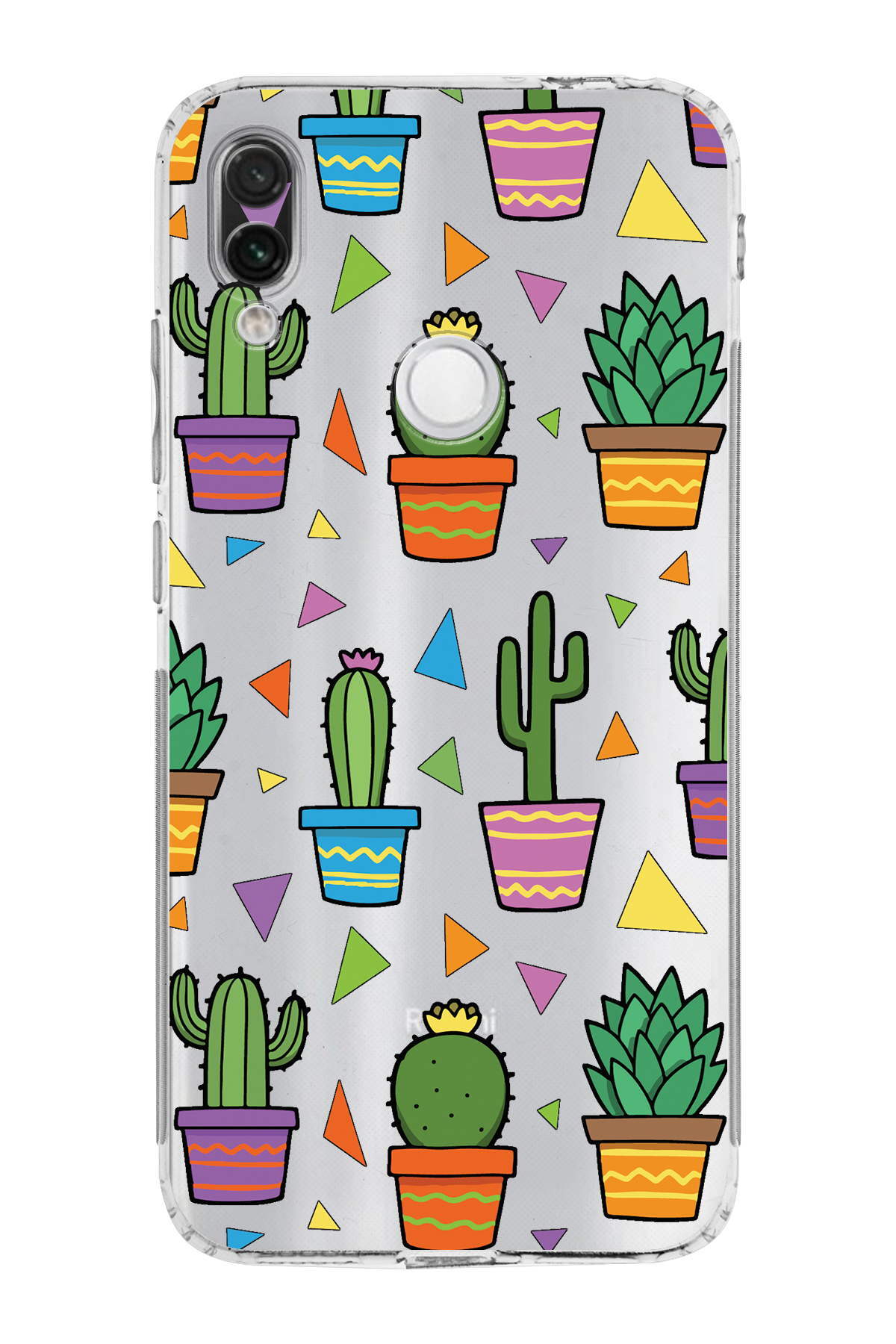 Xiaomi Redmi Note 7 ile Uyumlu Water Color 4  Kamera Korumalı Şeffaf  Kılıf