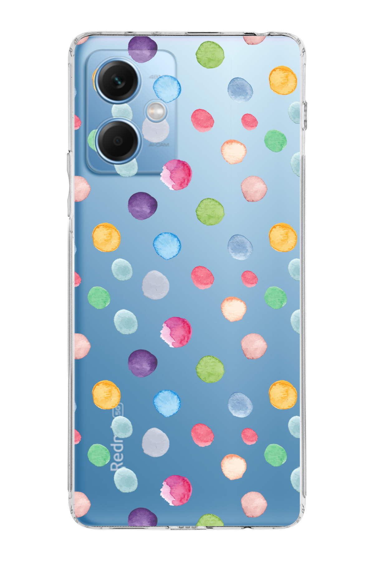 Xiaomi Redmi Note 12 4G ile Uyumlu Water Color 6  Kamera Korumalı Şeffaf  Kılıf