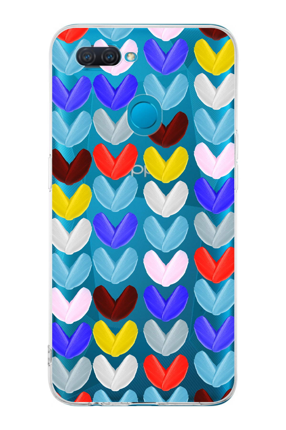 Oppo A5S ile Uyumlu Water Color 1  Kamera Korumalı Şeffaf  Kılıf