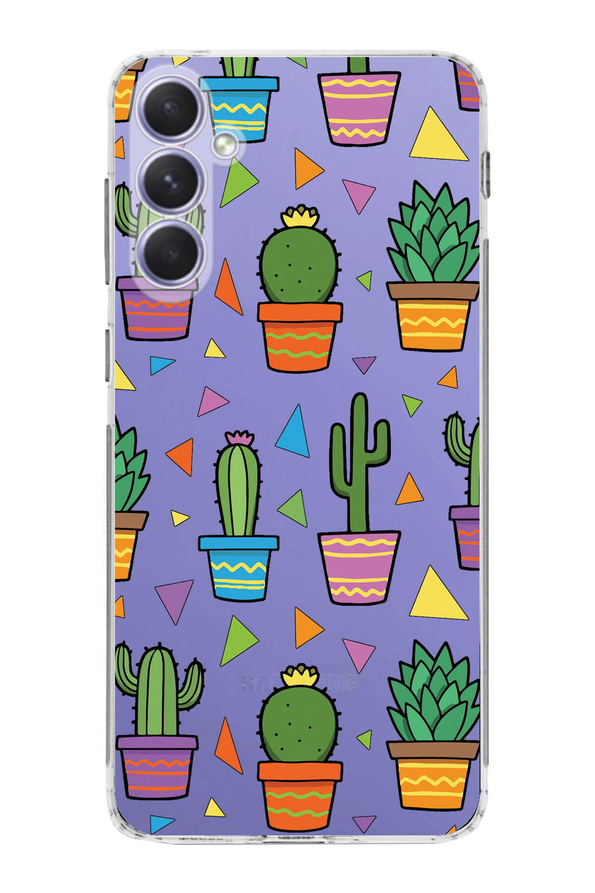 Samsung Galaxy A54 ile Uyumlu Water Color 4  Kamera Korumalı Şeffaf  Kılıf