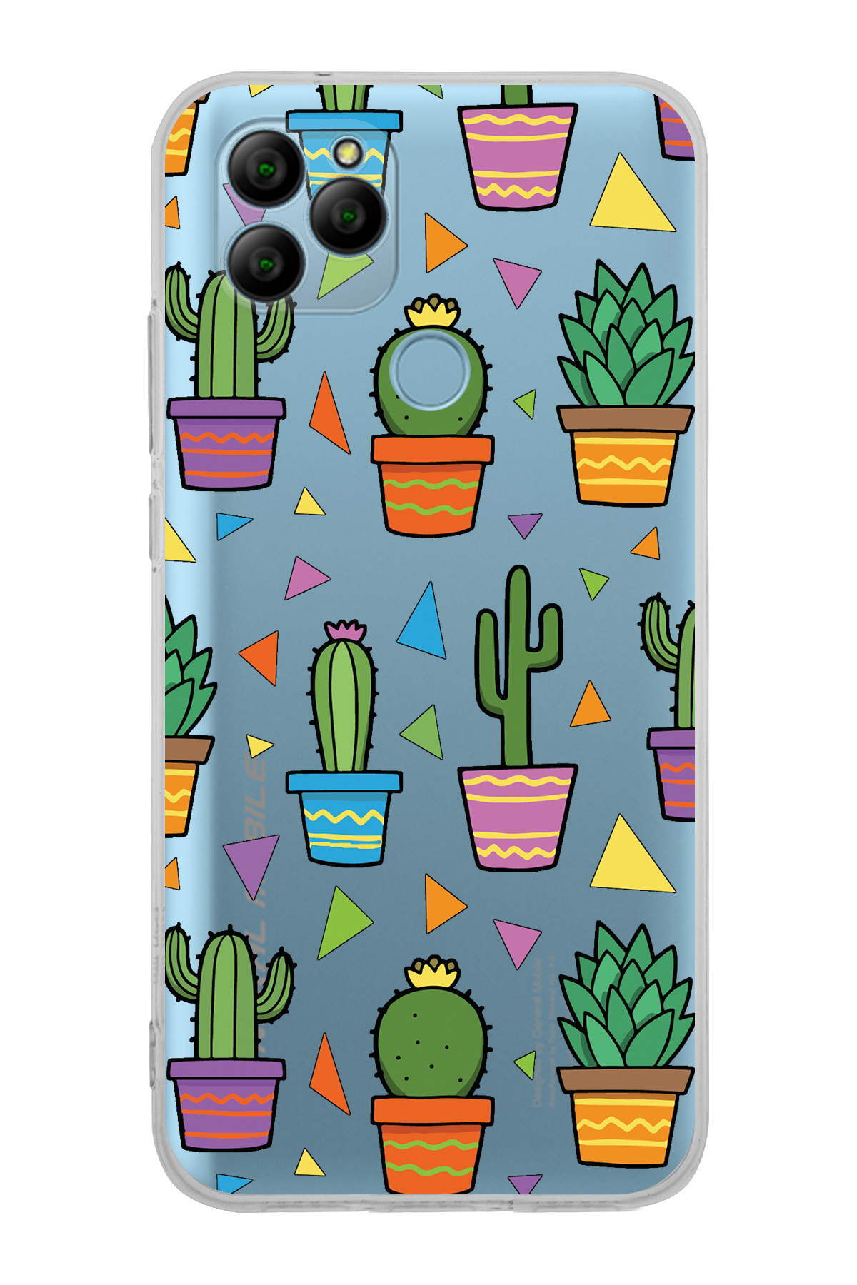 General Mobile GM 21 ile Uyumlu Water Color 4  Kamera Korumalı Şeffaf  Kılıf