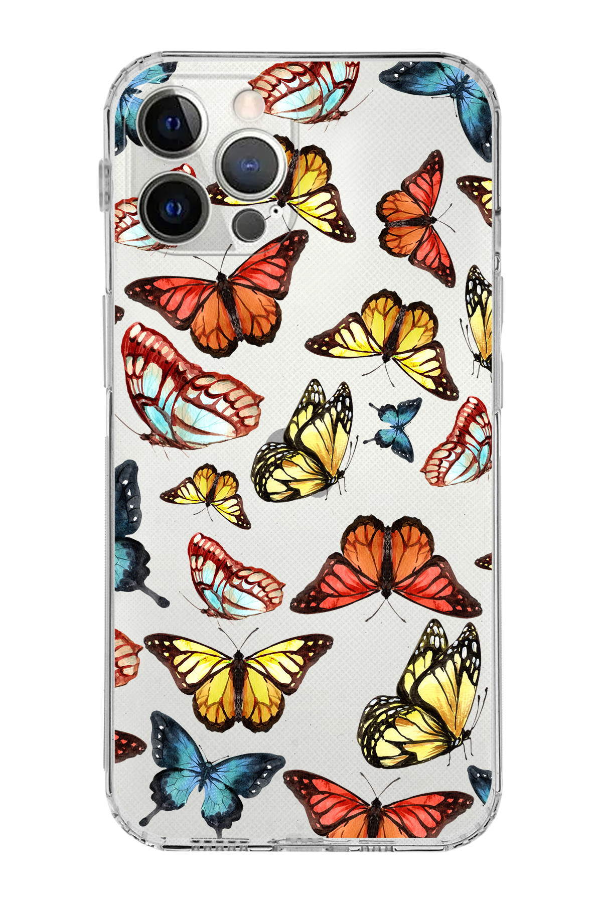 iPhone 12 Pro Max ile Uyumlu Water Color 2  Kamera Korumalı Şeffaf  Kılıf