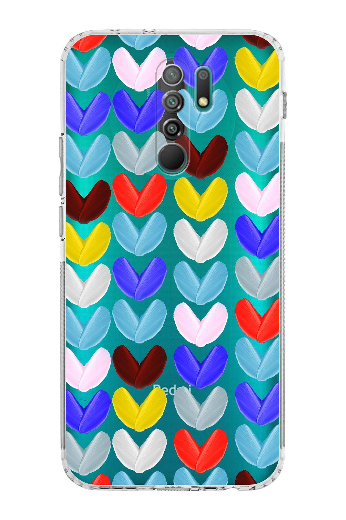 Xiaomi Redmi 9 ile Uyumlu Water Color 1  Kamera Korumalı Şeffaf  Kılıf