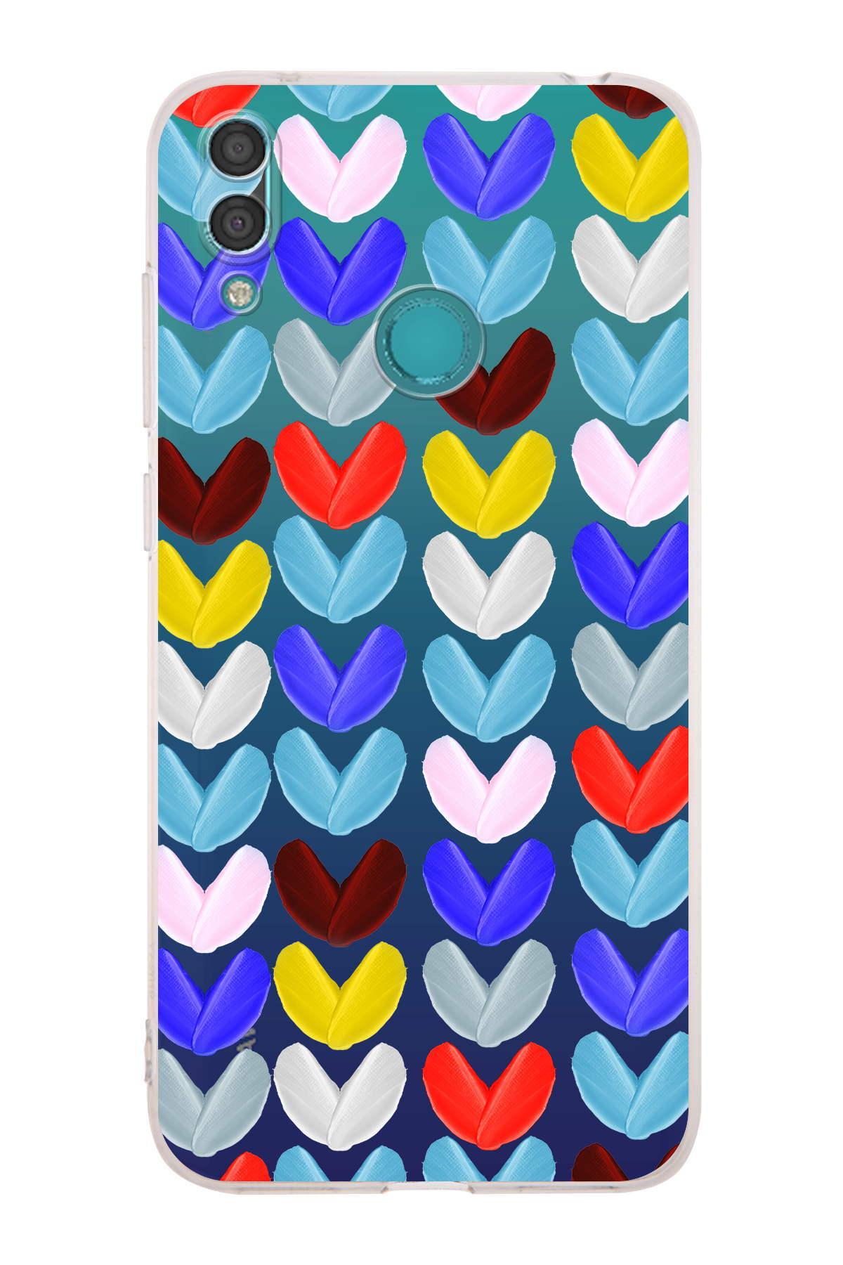 Huawei Y7 2019 ile Uyumlu Water Color 1  Kamera Korumalı Şeffaf  Kılıf