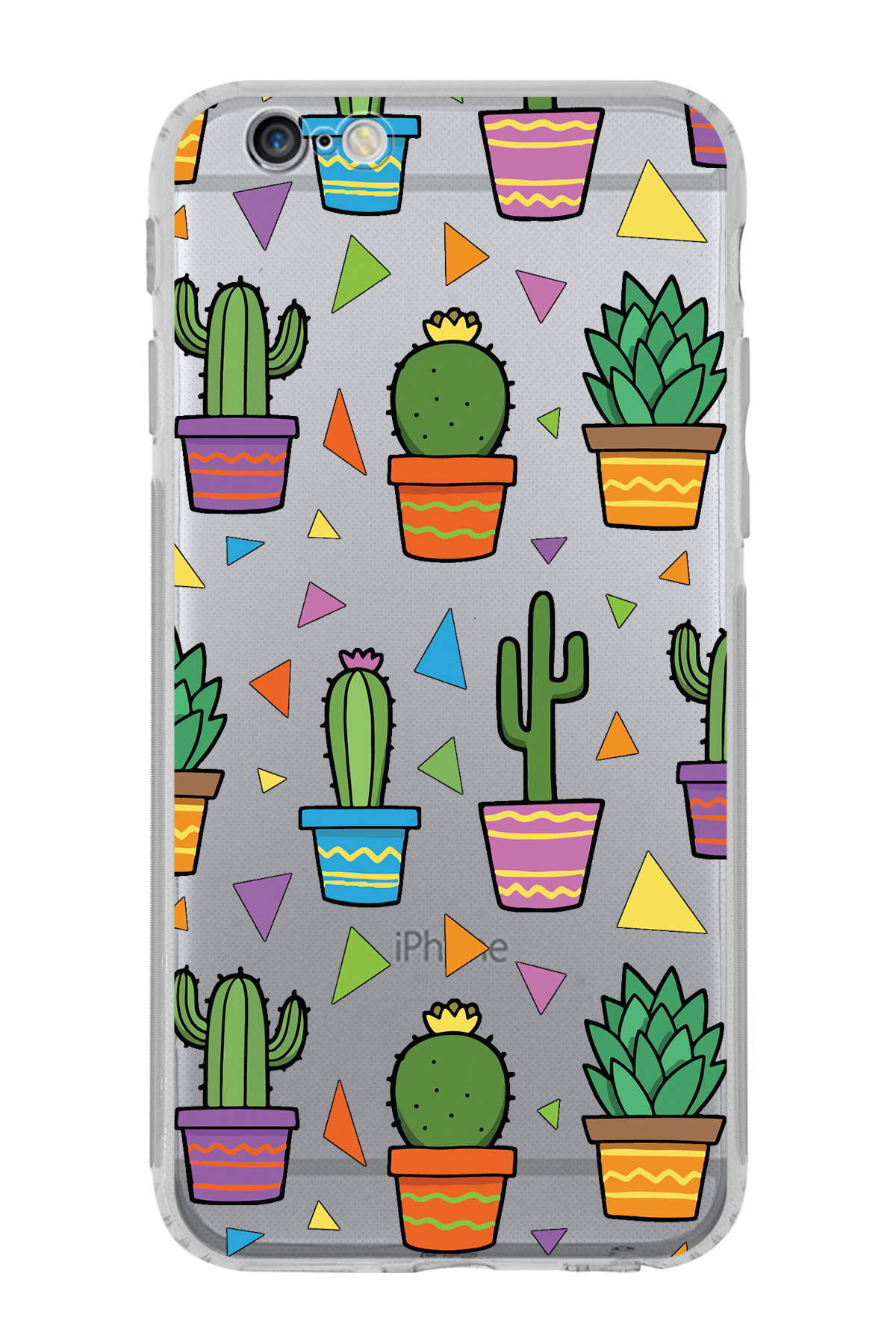 iPhone 6 Plus ile Uyumlu Water Color 4  Kamera Korumalı Şeffaf  Kılıf