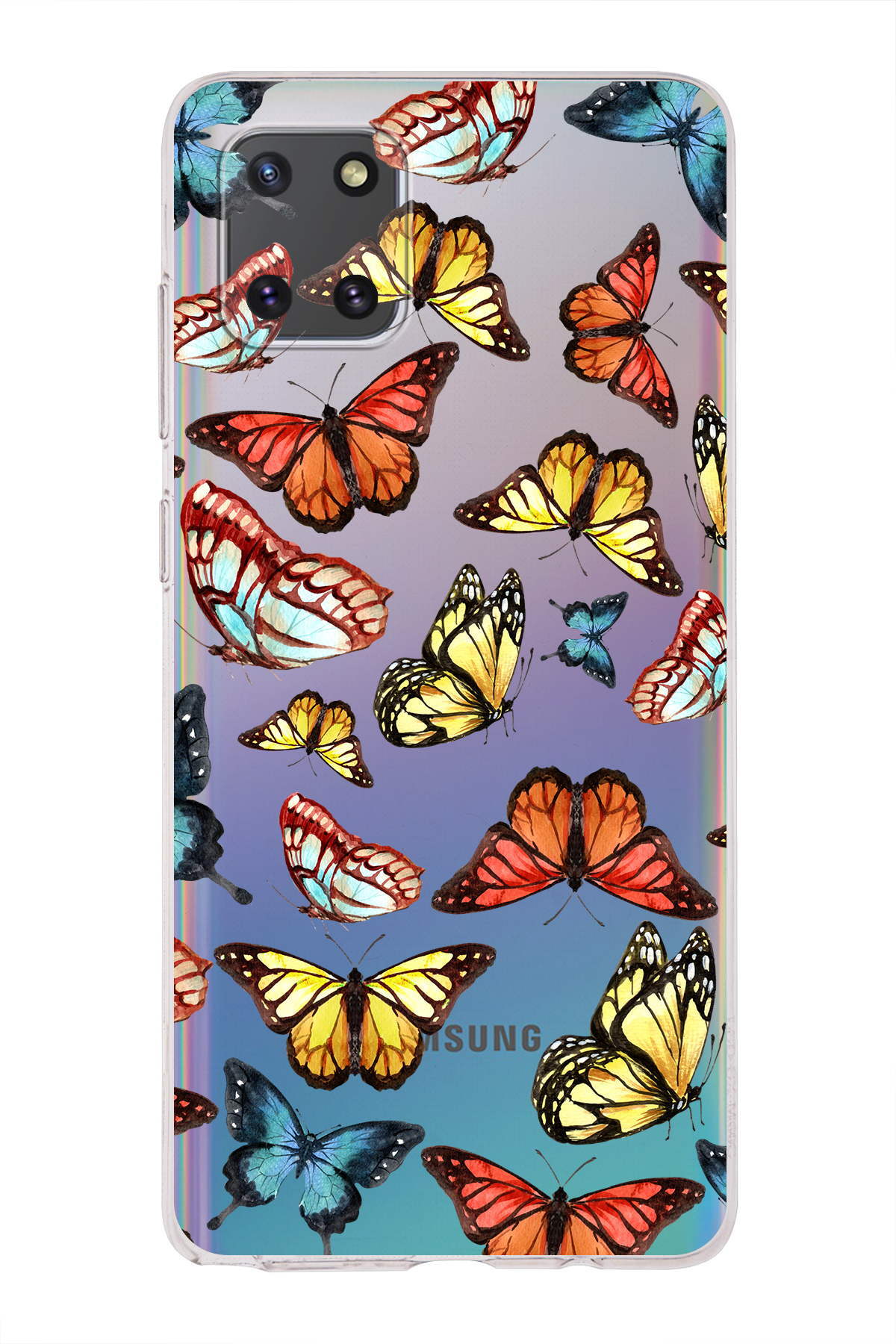 Samsung Galaxy Note 10 Lite ile Uyumlu Water Color 2  Kamera Korumalı Şeffaf  Kılıf