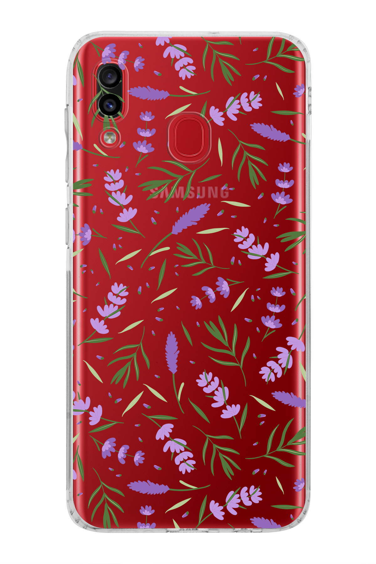 Samsung Galaxy A20 ile Uyumlu Water Color 3  Kamera Korumalı Şeffaf  Kılıf