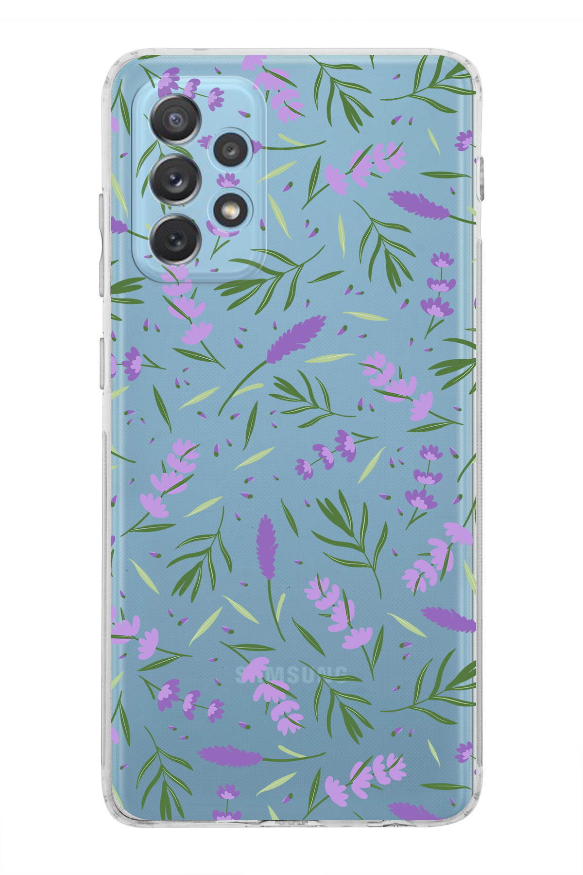 Samsung Galaxy A13 ile Uyumlu Water Color 3  Kamera Korumalı Şeffaf  Kılıf