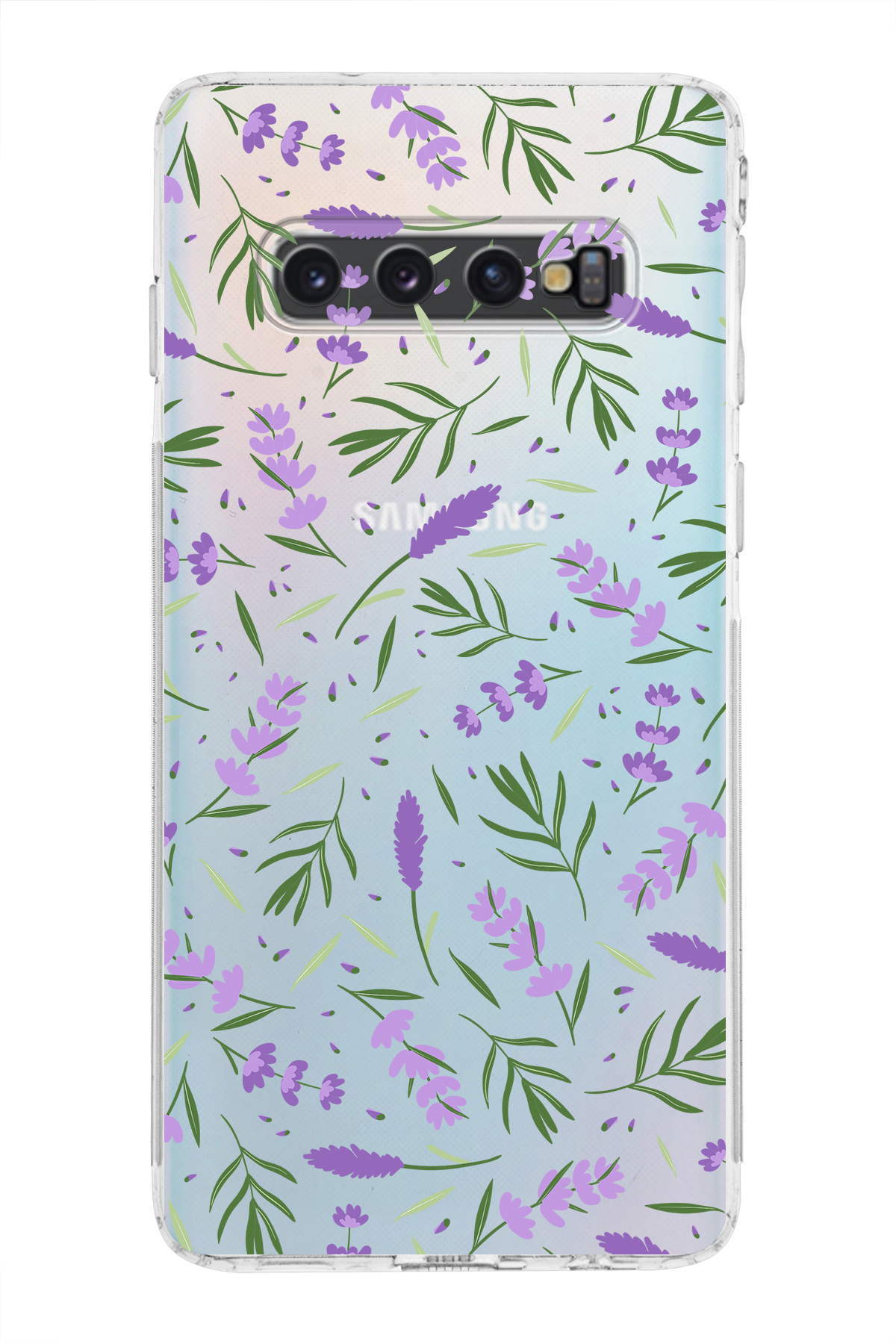 Samsung Galaxy S10 ile Uyumlu Water Color 3  Kamera Korumalı Şeffaf  Kılıf