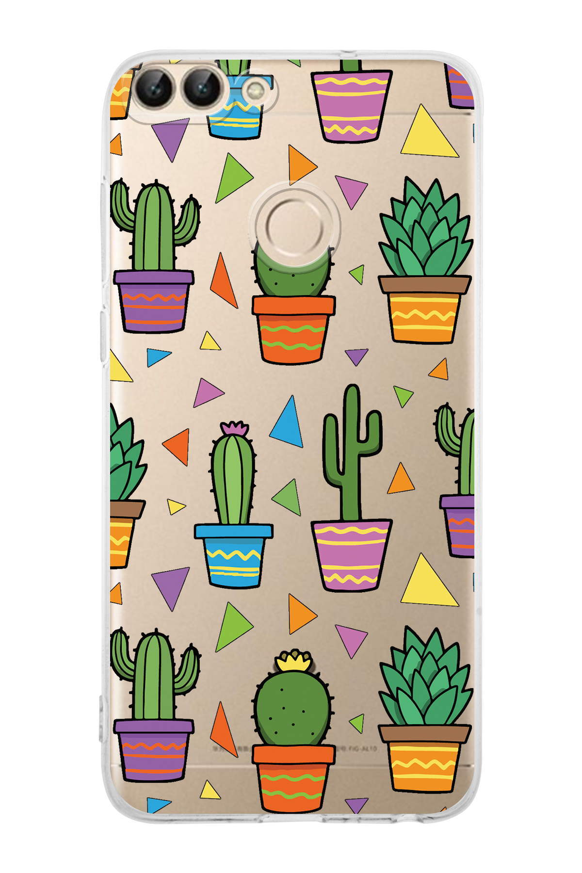 Huawei P Smart ile Uyumlu Water Color 4  Kamera Korumalı Şeffaf  Kılıf