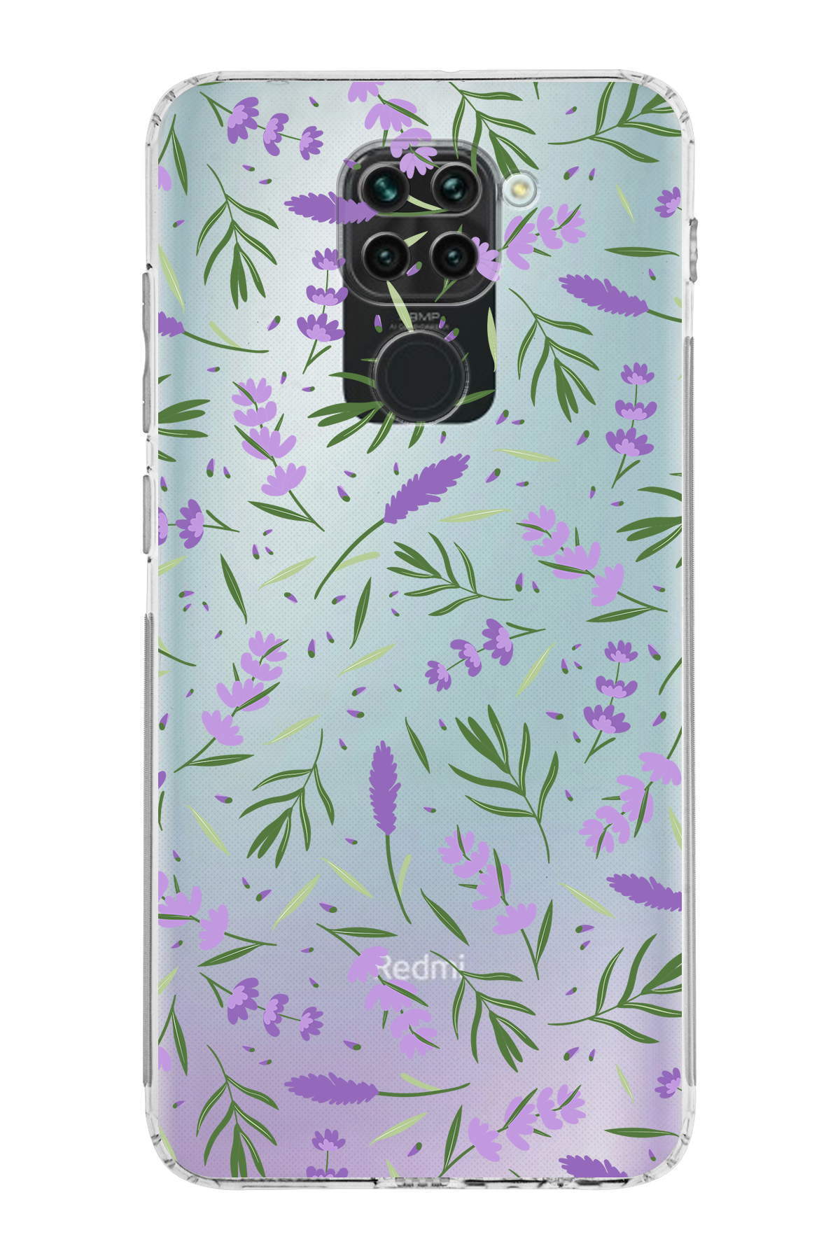 Xiaomi Redmi Note 9 ile Uyumlu Water Color 3  Kamera Korumalı Şeffaf  Kılıf