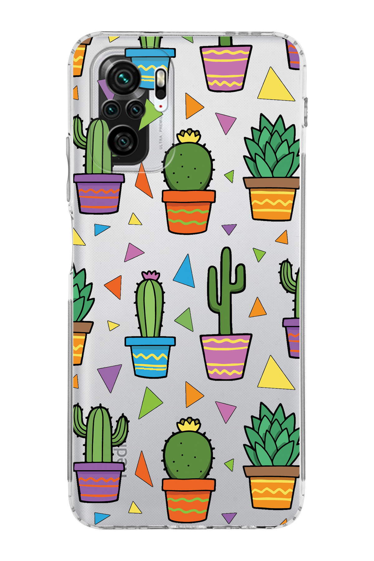 Xiaomi Redmi Note 10S ile Uyumlu Water Color 4  Kamera Korumalı Şeffaf  Kılıf