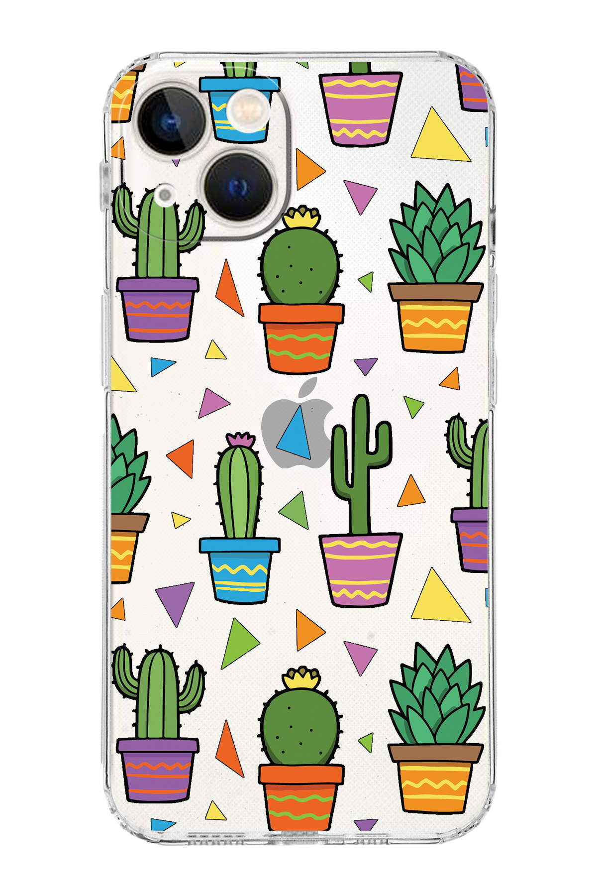 iPhone 13 ile Uyumlu Water Color 4  Kamera Korumalı Şeffaf  Kılıf