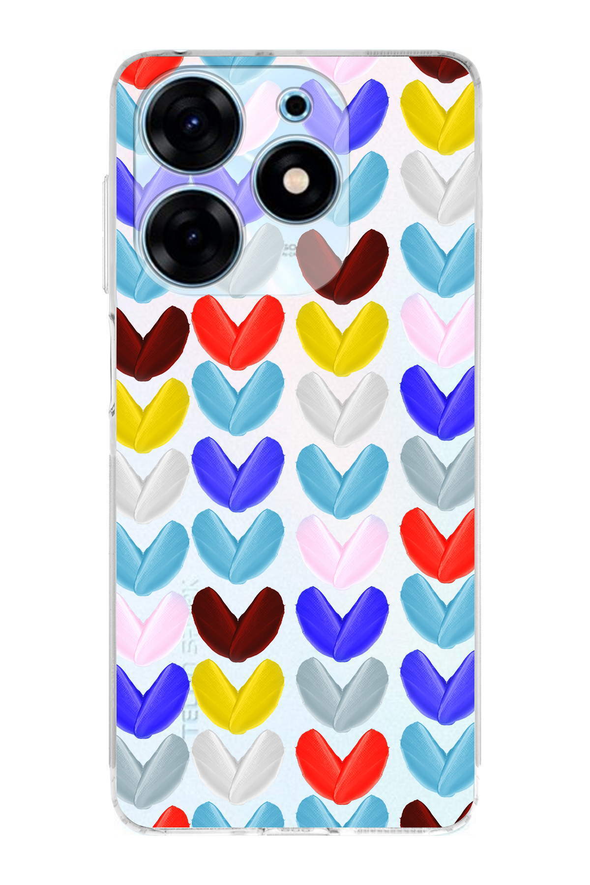 Tecno Spark 10 Pro ile Uyumlu Water Color 1  Kamera Korumalı Şeffaf  Kılıf