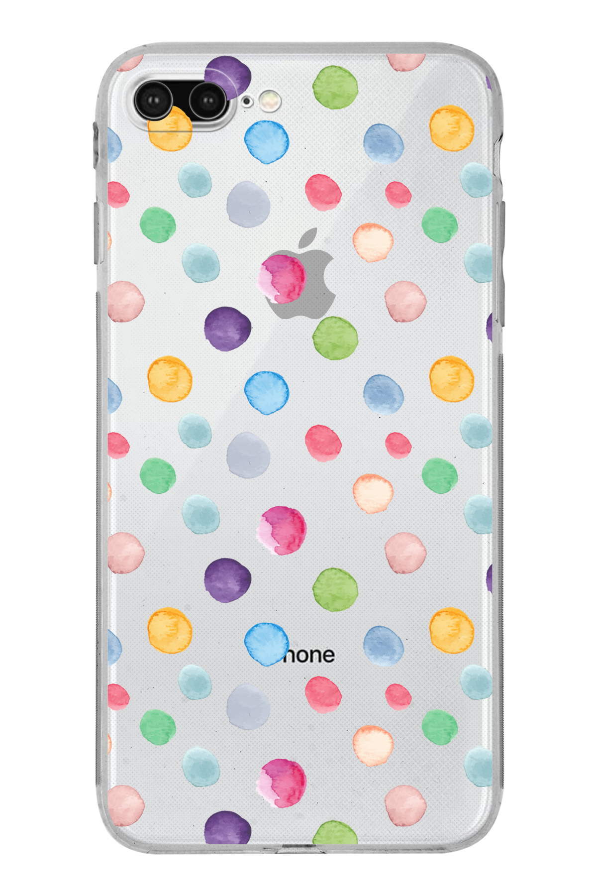 iPhone 8 Plus ile Uyumlu Water Color 6  Kamera Korumalı Şeffaf  Kılıf