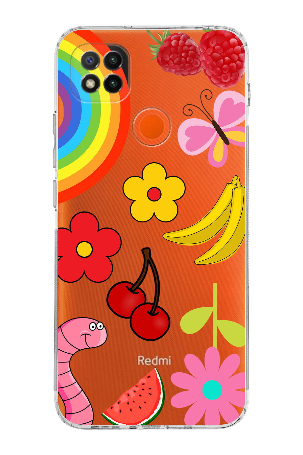 Xiaomi Redmi 10 2022 ile Uyumlu Water Color 5  Kamera Korumalı Şeffaf  Kılıf