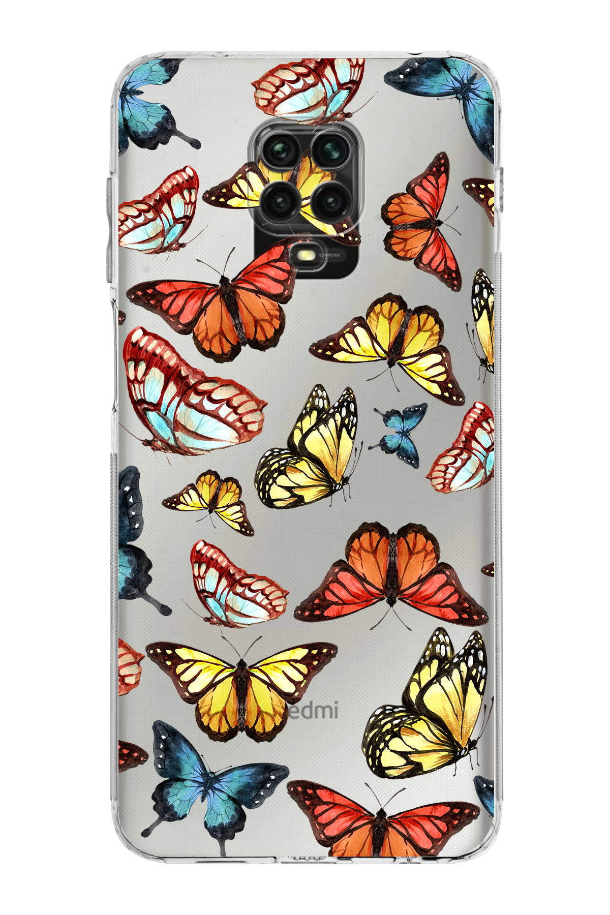 Xiaomi Redmi Note 9s ile Uyumlu Water Color 2  Kamera Korumalı Şeffaf  Kılıf