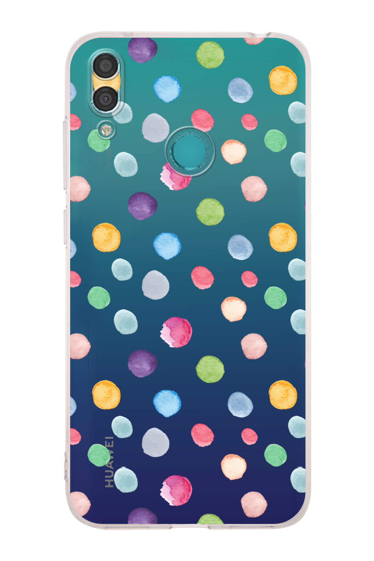 Huawei Y7 2019 ile Uyumlu Water Color 6  Kamera Korumalı Şeffaf  Kılıf