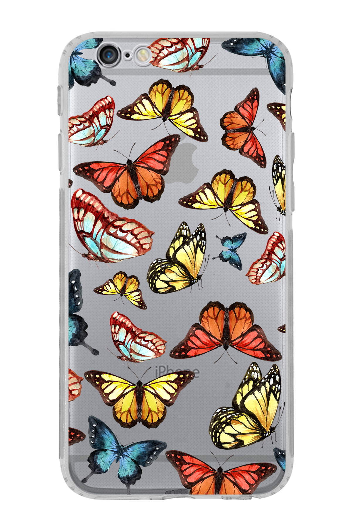 iPhone 6S Plus ile Uyumlu Water Color 2  Kamera Korumalı Şeffaf  Kılıf