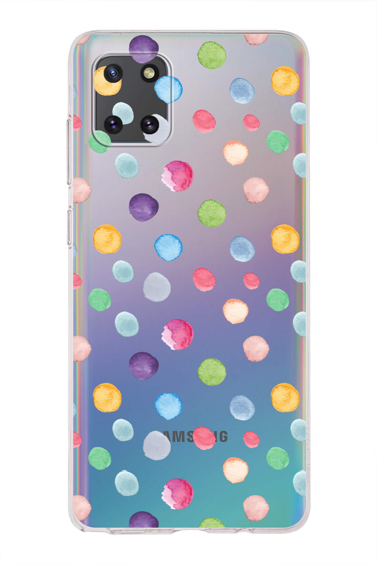 Samsung Galaxy Note 10 Lite ile Uyumlu Water Color 6  Kamera Korumalı Şeffaf  Kılıf