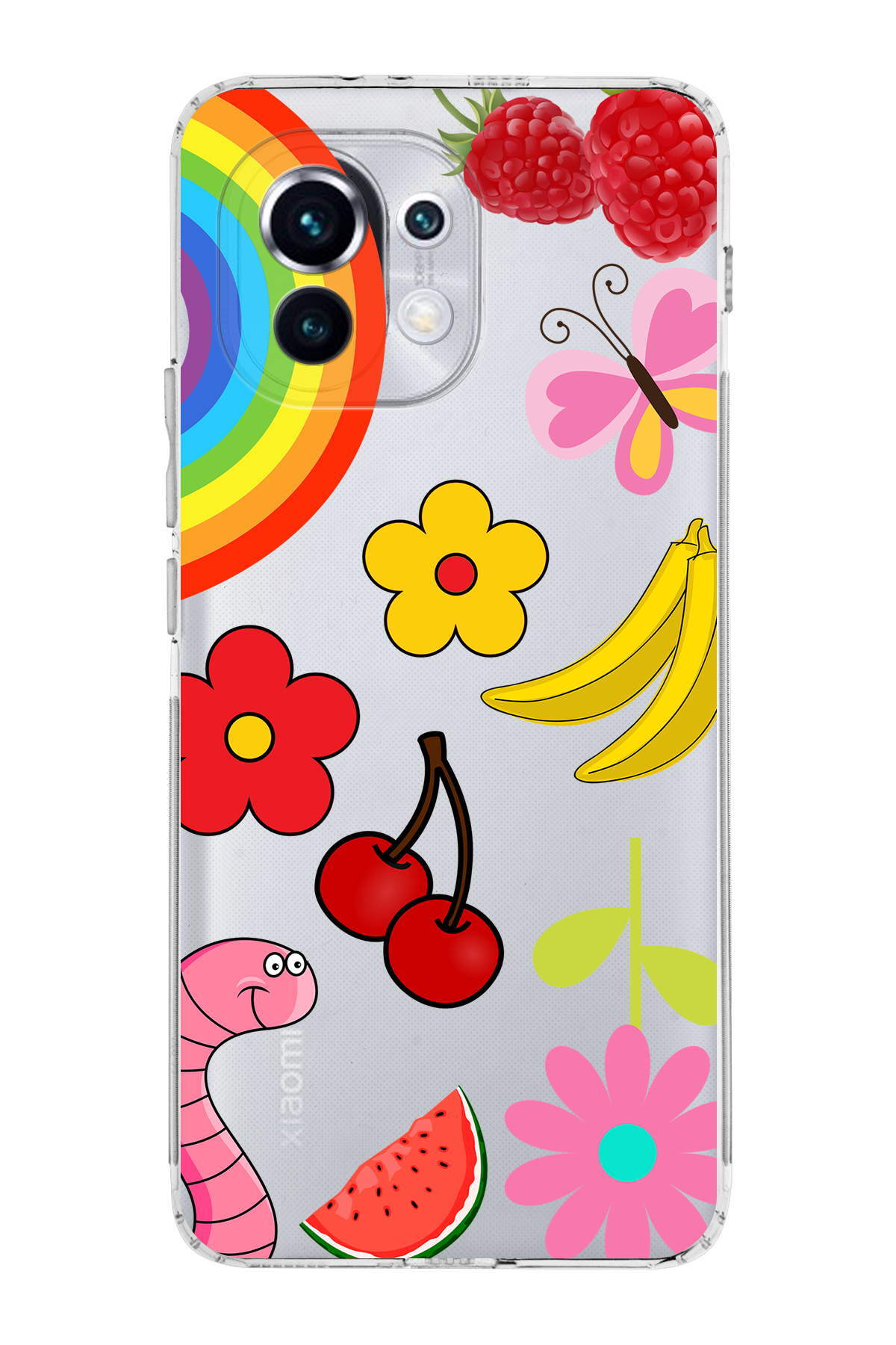 Xiaomi Mi 11 ile Uyumlu Water Color 5  Kamera Korumalı Şeffaf  Kılıf