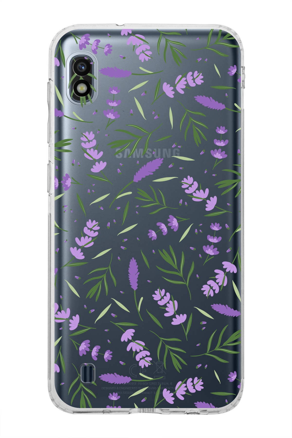 Samsung Galaxy A10 ile Uyumlu Water Color 3  Kamera Korumalı Şeffaf  Kılıf