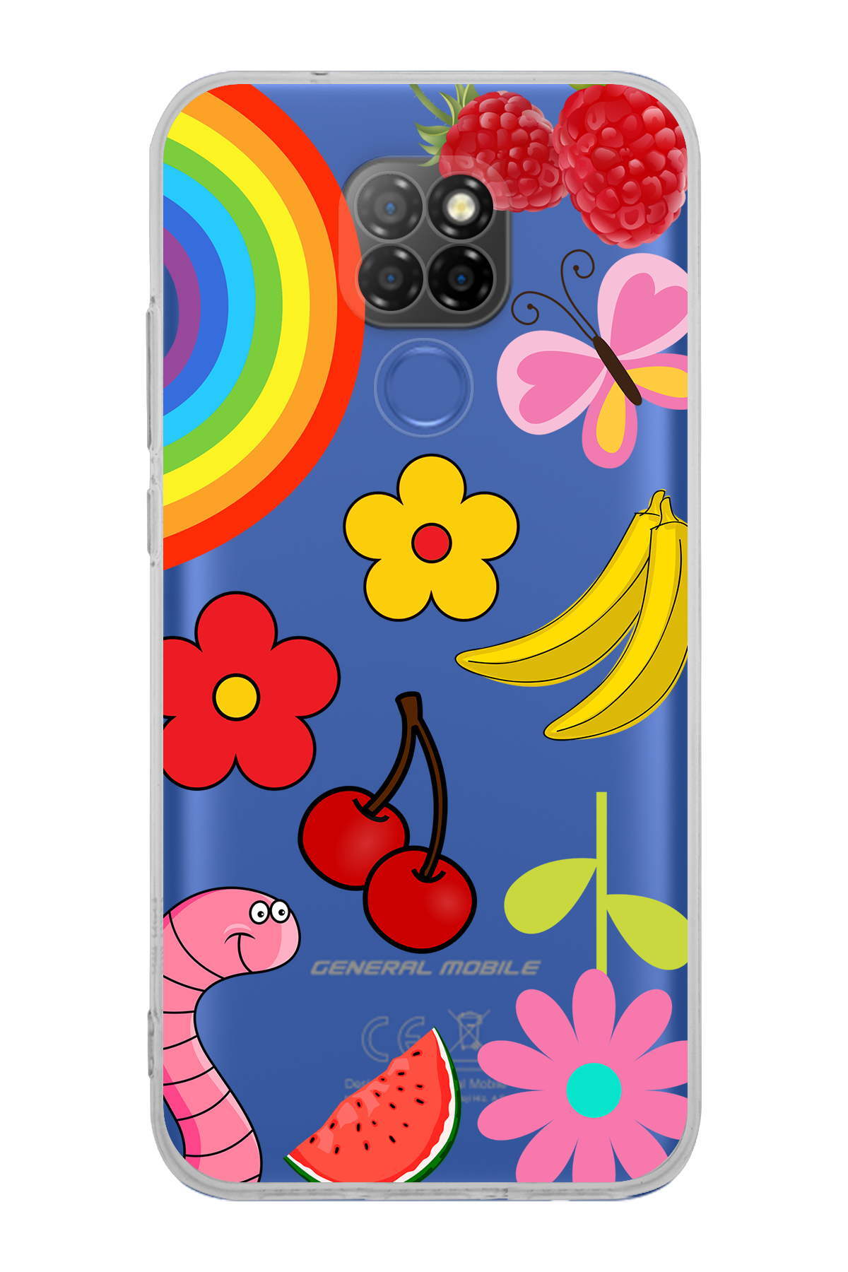 General Mobile GM 20 ile Uyumlu Water Color 5  Kamera Korumalı Şeffaf  Kılıf