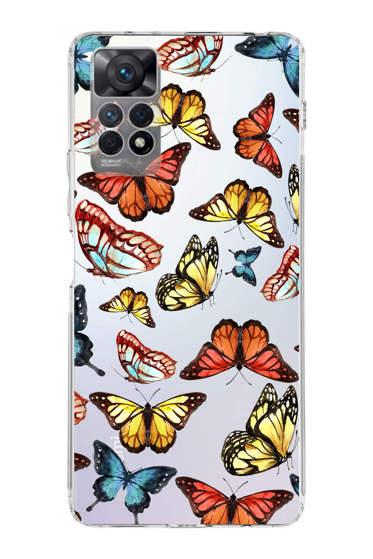 Redmi Note 11 ile Uyumlu Water Color 2  Kamera Korumalı Şeffaf  Kılıf