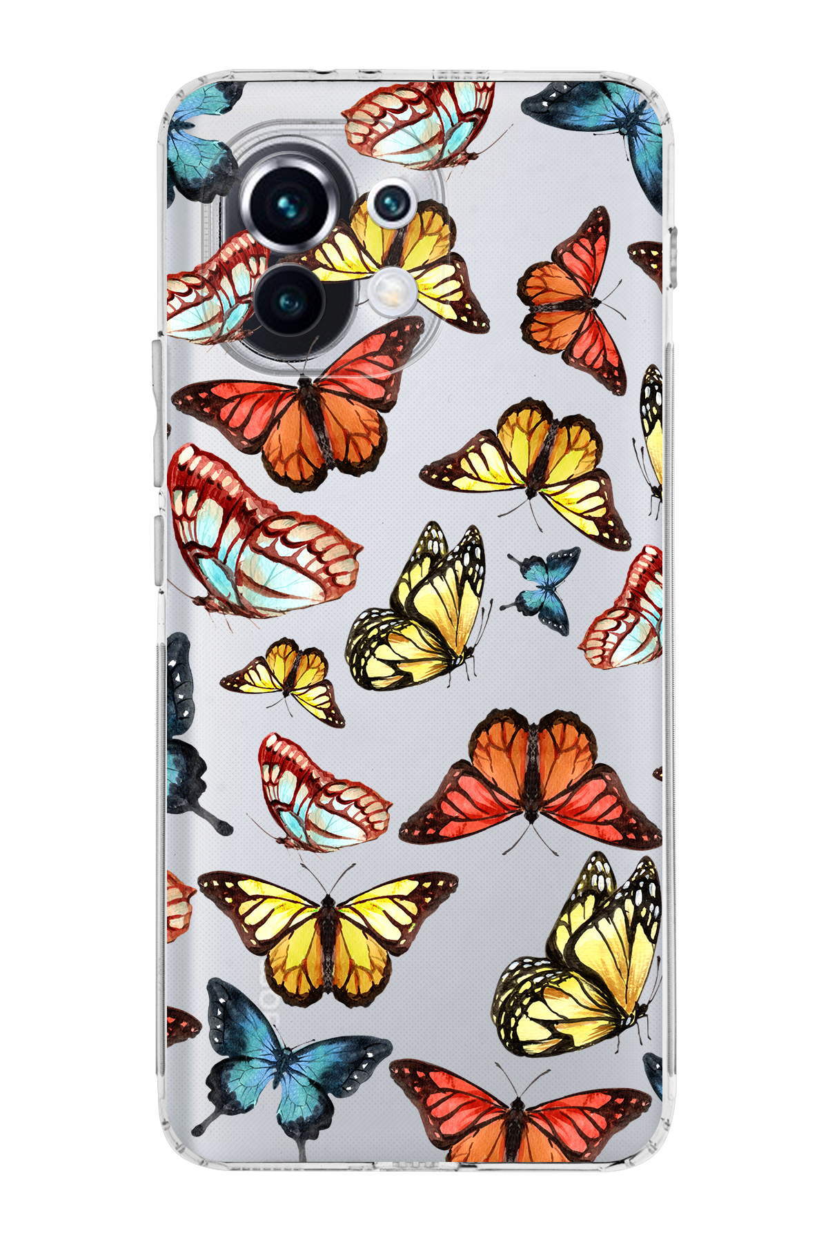 Xiaomi Mi 11 ile Uyumlu Water Color 2  Kamera Korumalı Şeffaf  Kılıf