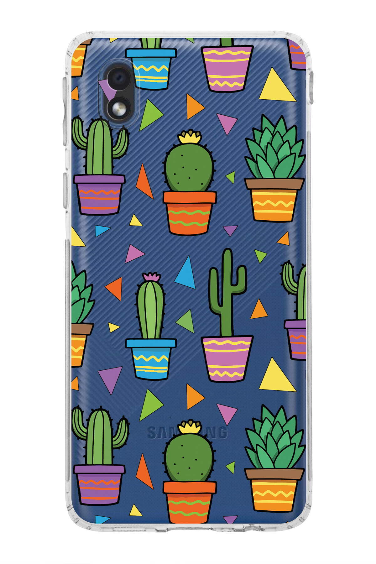 Samsung Galaxy A01 Core ile Uyumlu Water Color 4  Kamera Korumalı Şeffaf  Kılıf