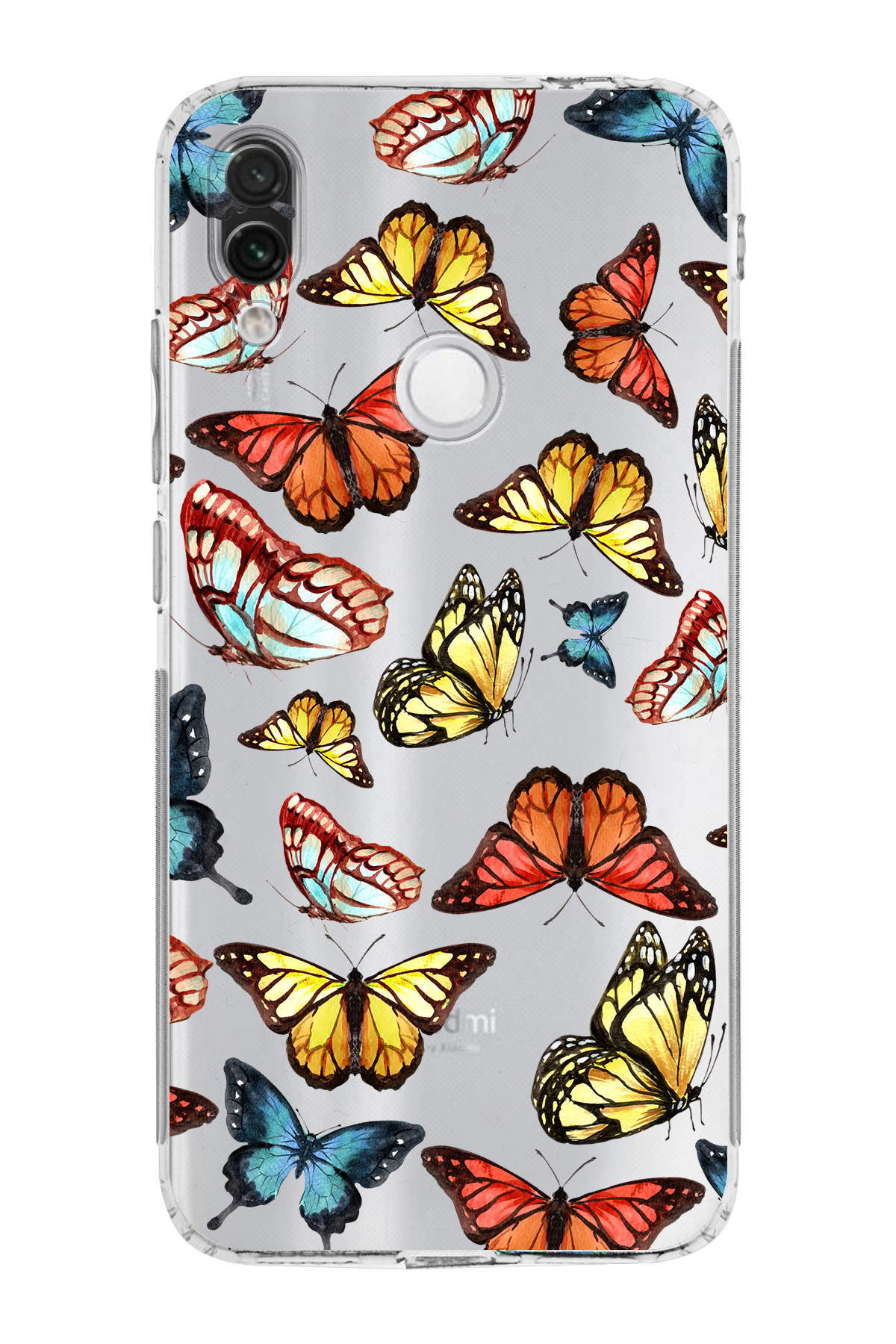 Xiaomi Redmi Note 7 ile Uyumlu Water Color 2  Kamera Korumalı Şeffaf  Kılıf