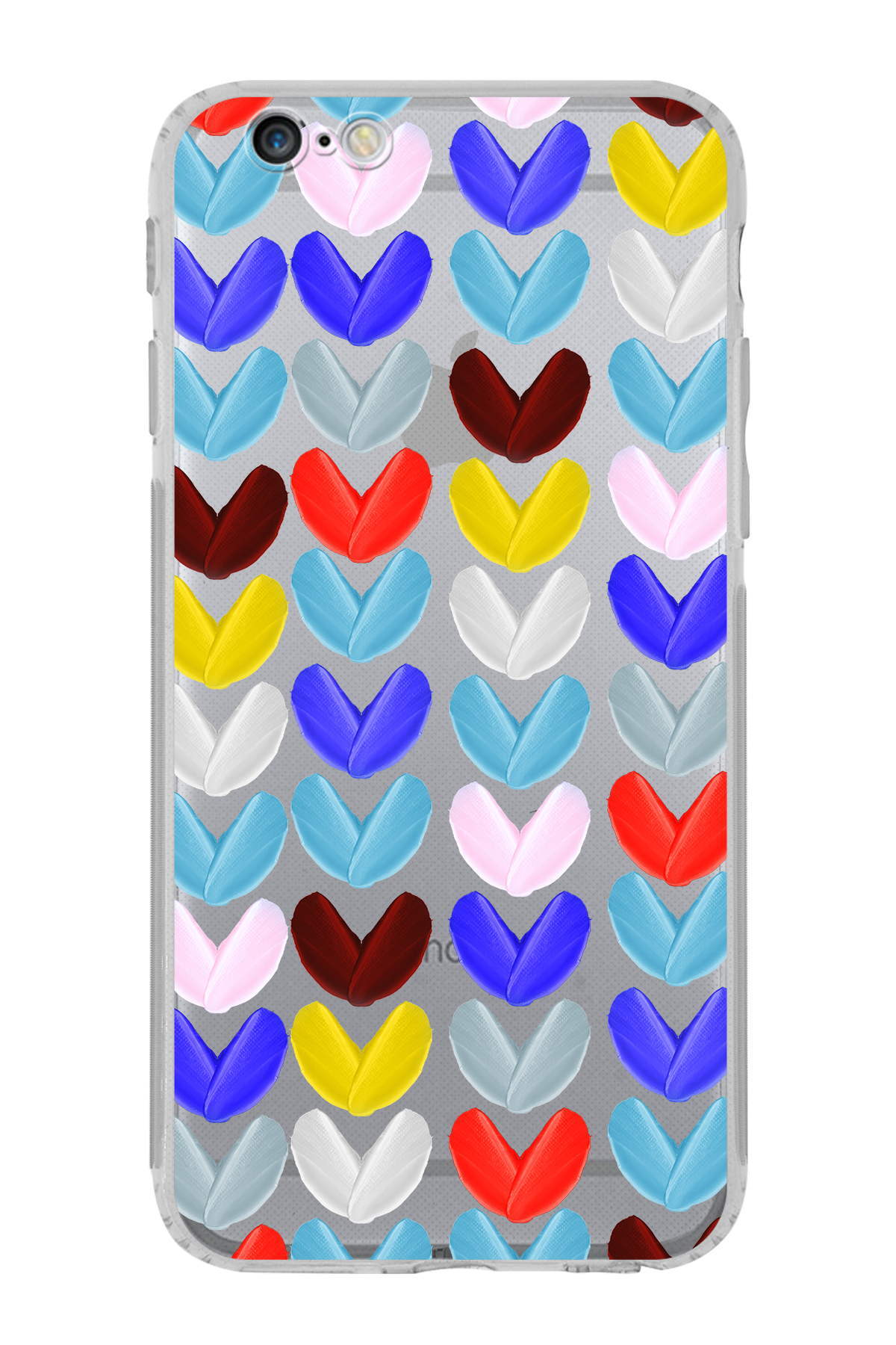 iPhone 6S ile Uyumlu Water Color 1  Kamera Korumalı Şeffaf  Kılıf