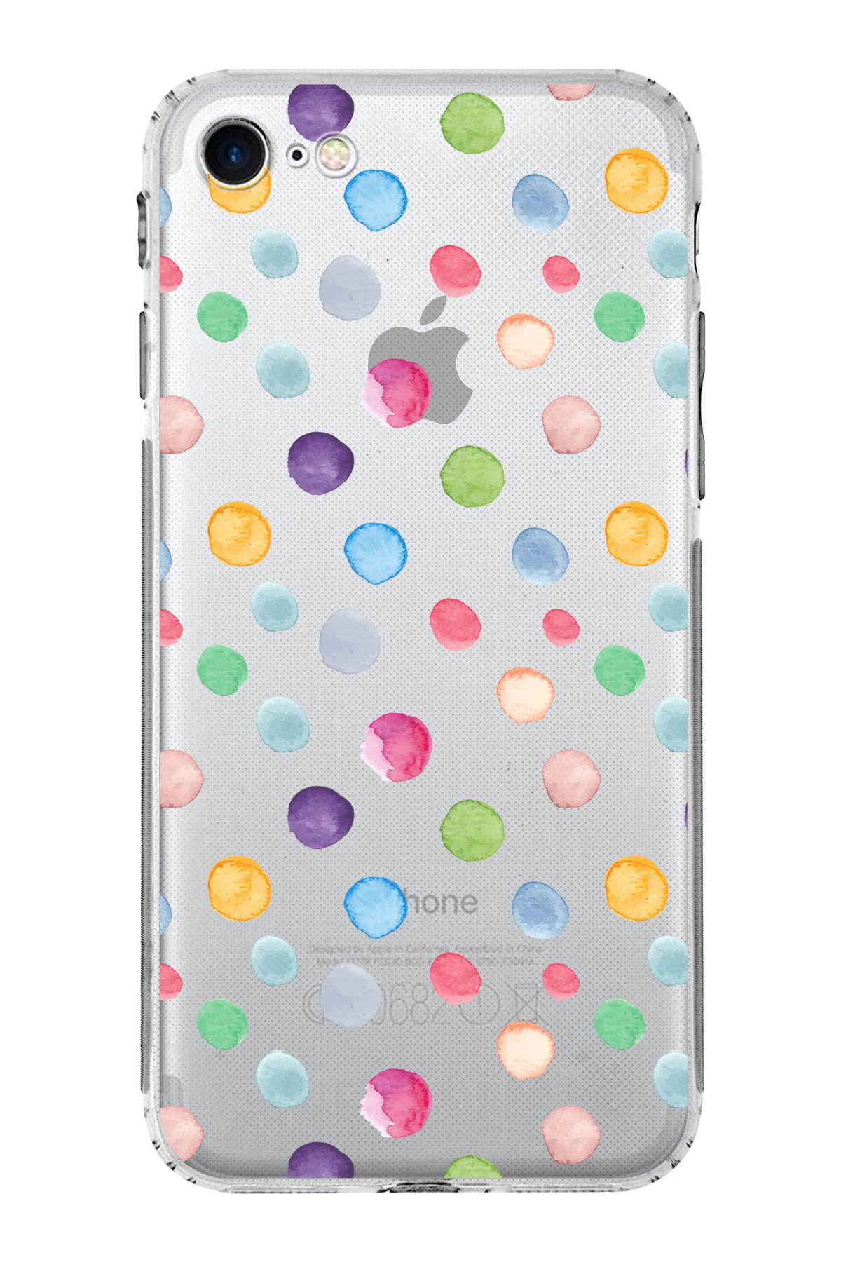 iPhone SE 2020 ile Uyumlu Water Color 6  Kamera Korumalı Şeffaf  Kılıf