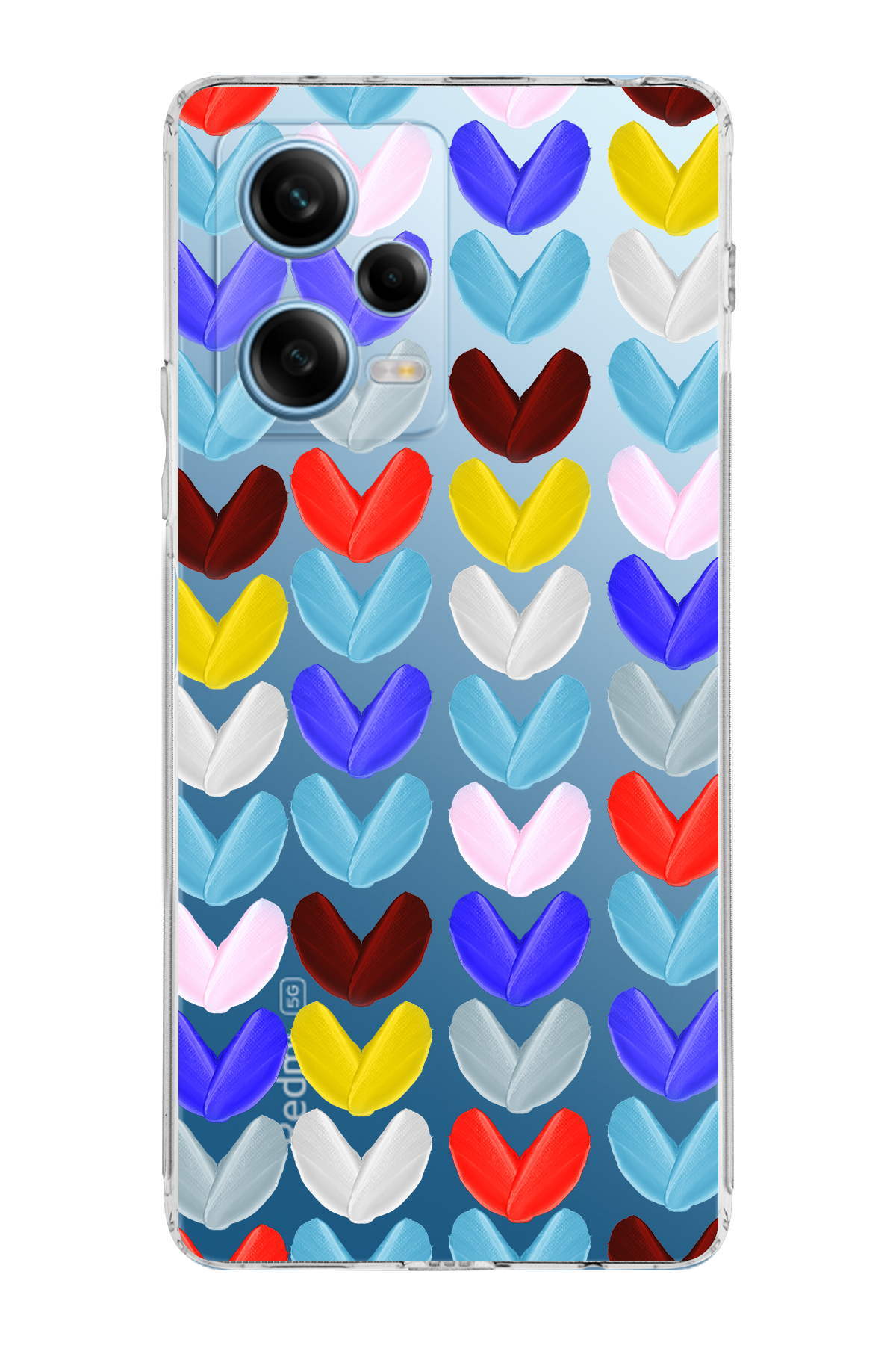 Xiaomi Redmi Note 12 Pro ile Uyumlu Water Color 1  Kamera Korumalı Şeffaf  Kılıf