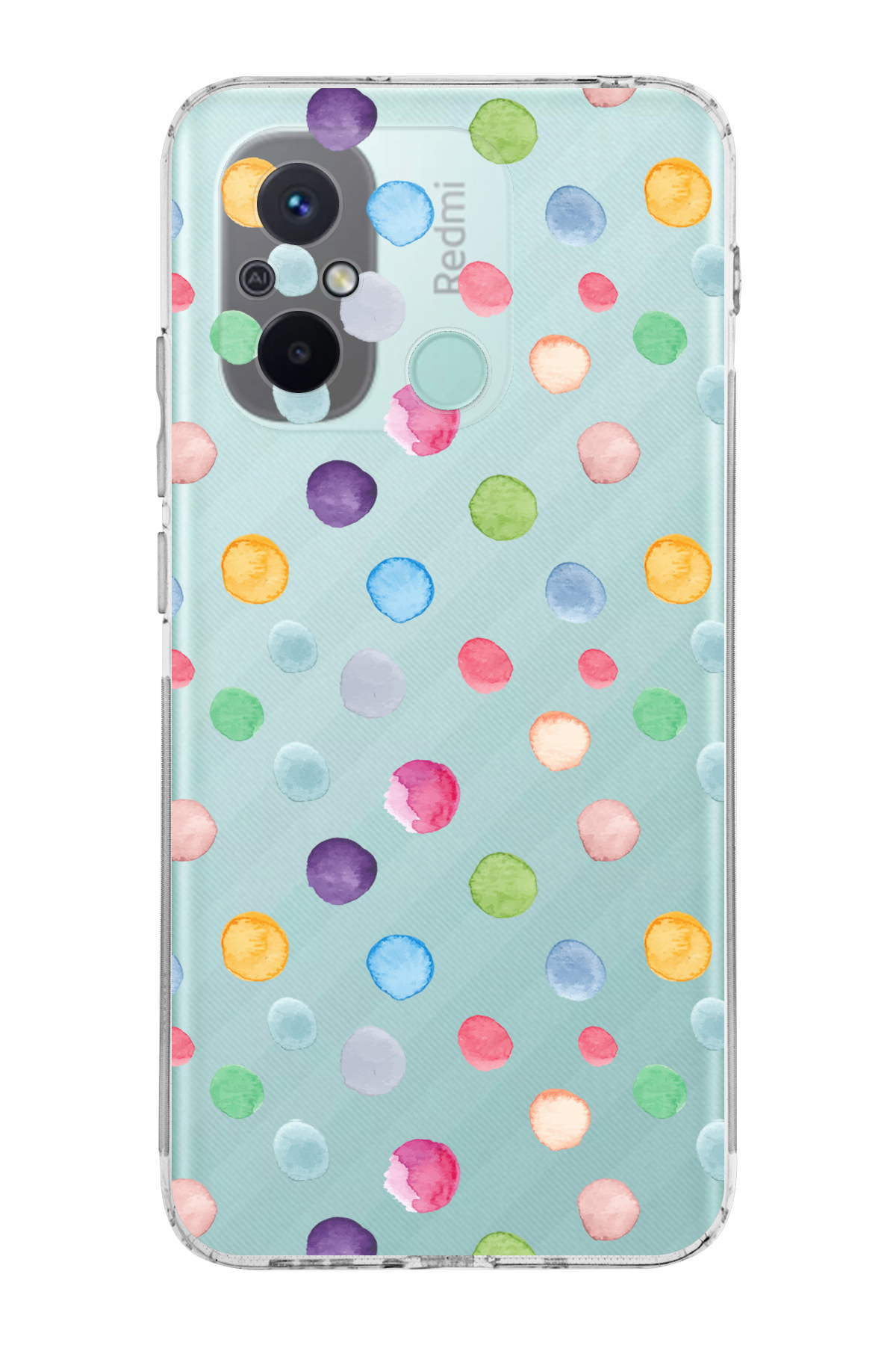 Xiaomi Redmi 12C ile Uyumlu Water Color 6  Kamera Korumalı Şeffaf  Kılıf