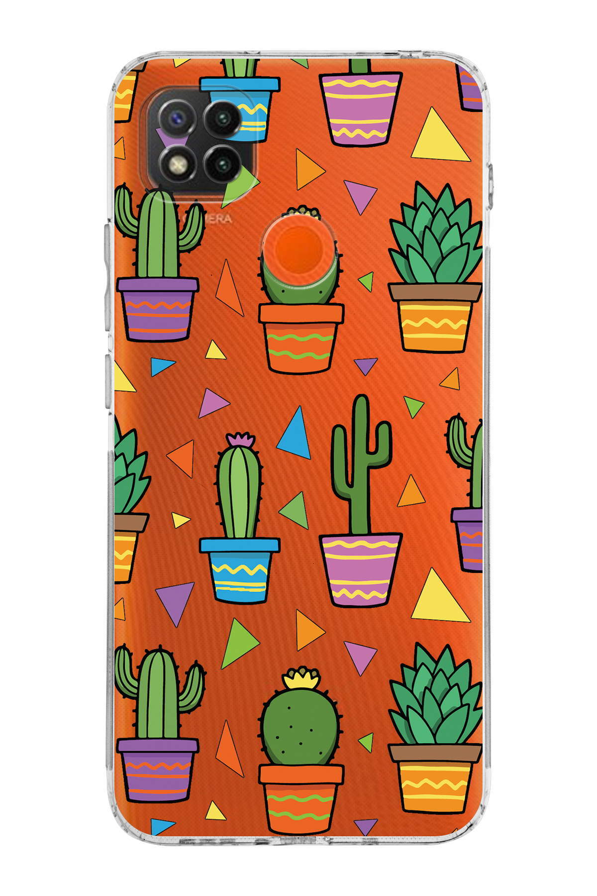 Xiaomi Redmi 9c ile Uyumlu Water Color 4  Kamera Korumalı Şeffaf  Kılıf