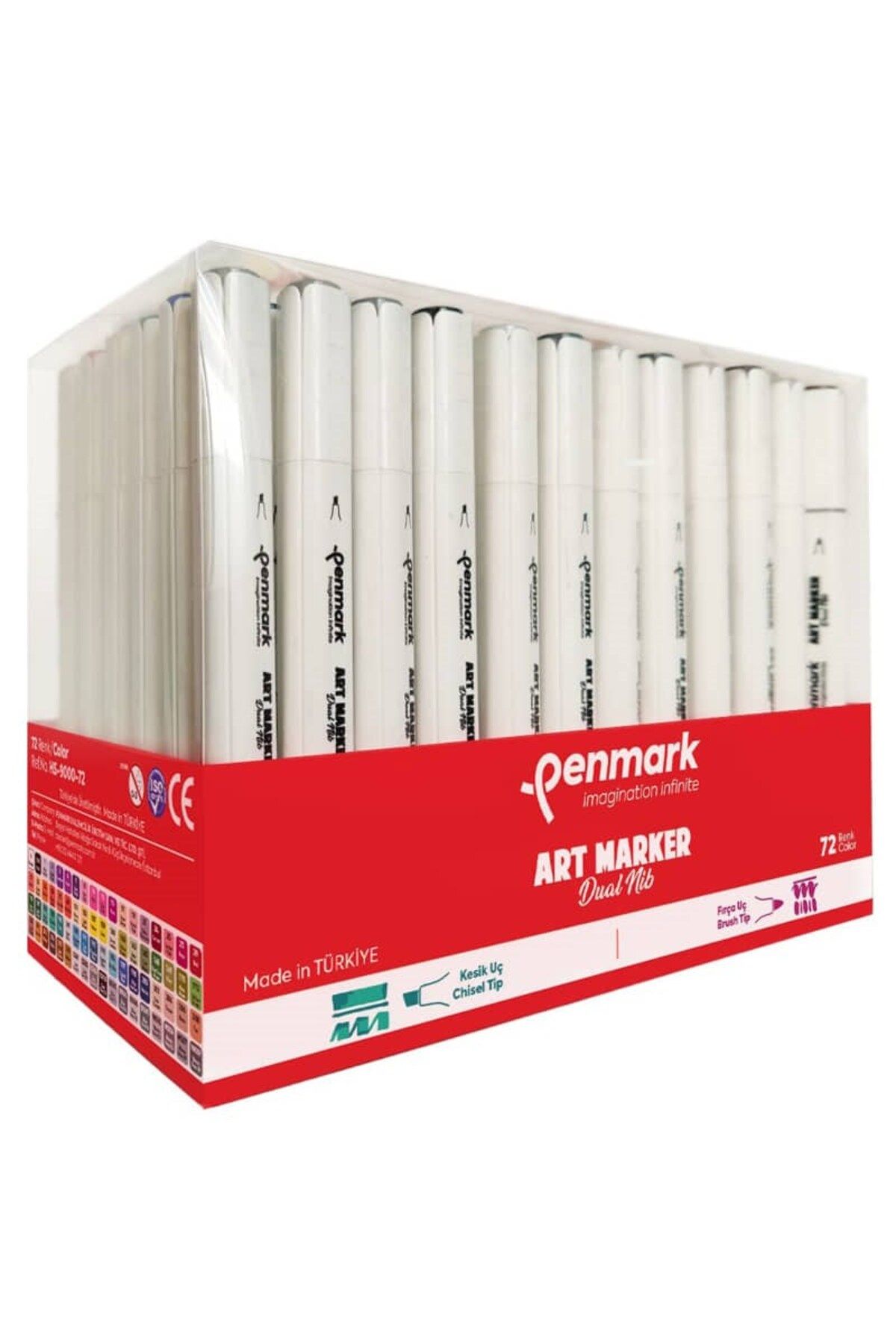 penmark-72 Color Dual Nib Art Marker - Brush and Cut Tip Set (Local Production) 2