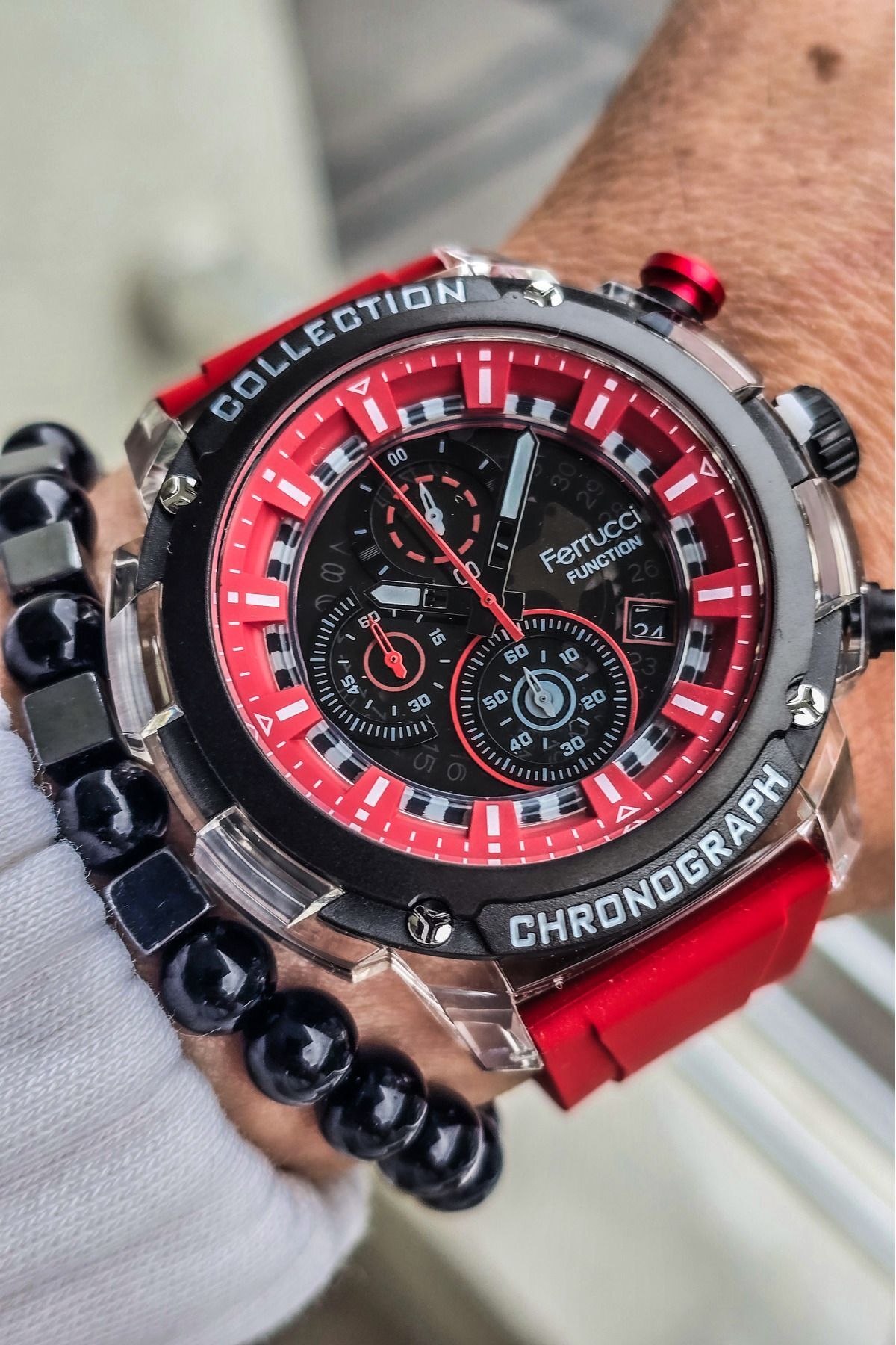 Ferrucci-New Season Men's Silicone Cord Wristwatch, All Functions Active 5
