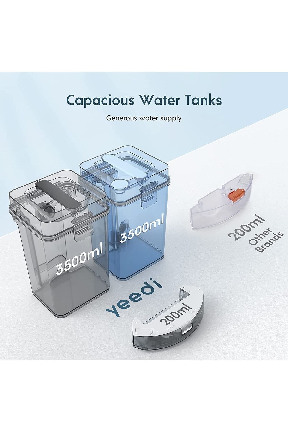 Mop Station Akıllı Mop Istasyonlu Robot Vacuum , Robot Süpürge, 2500pa , 3500 ml , 0,57 L Hazne , 4