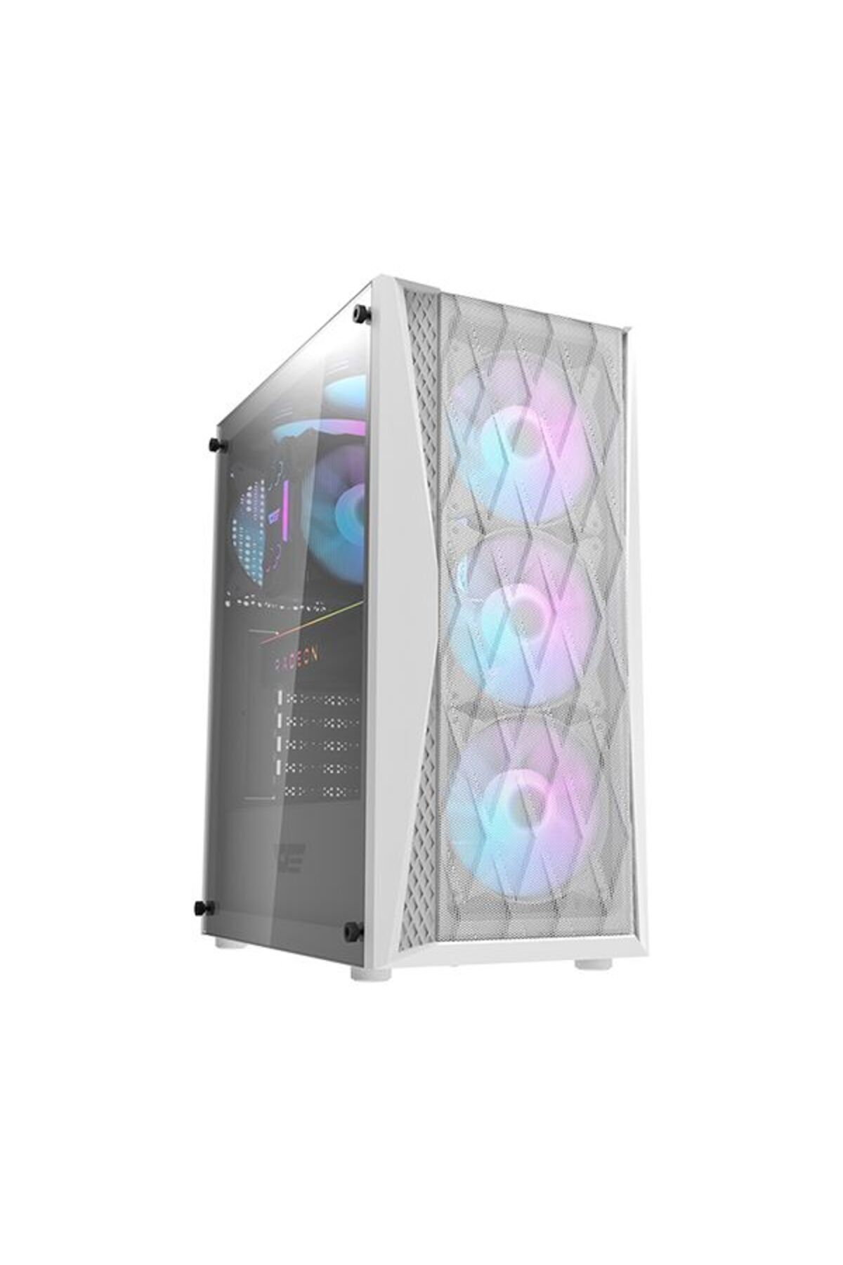 zoko Melody White 4x12cm Autoring RGB Fanlı Temperli Cam Mesh Panel Bilgisayar Kasası