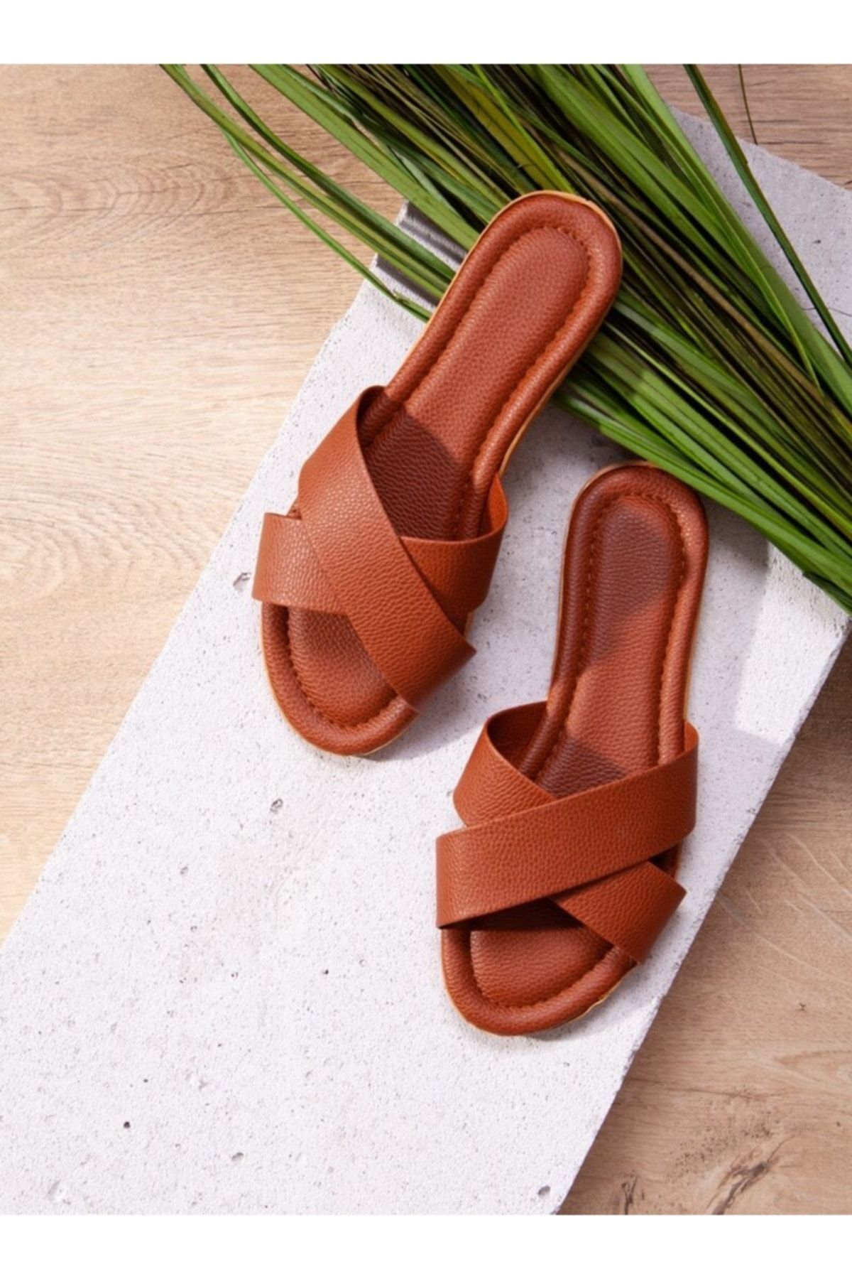 ayakkabıhavuzu-Tan Slippers - Pool Shoes 7