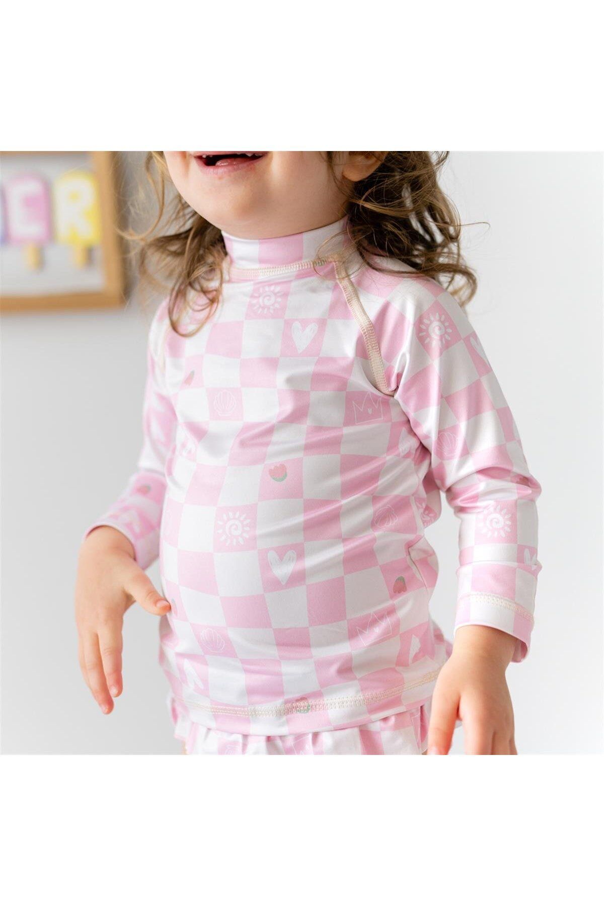 Mama Yoyo Baby Kids Uv Korumalı Uzun Kollu Mayo Seti // Love Square fotoğrafı 4 (önizleme)