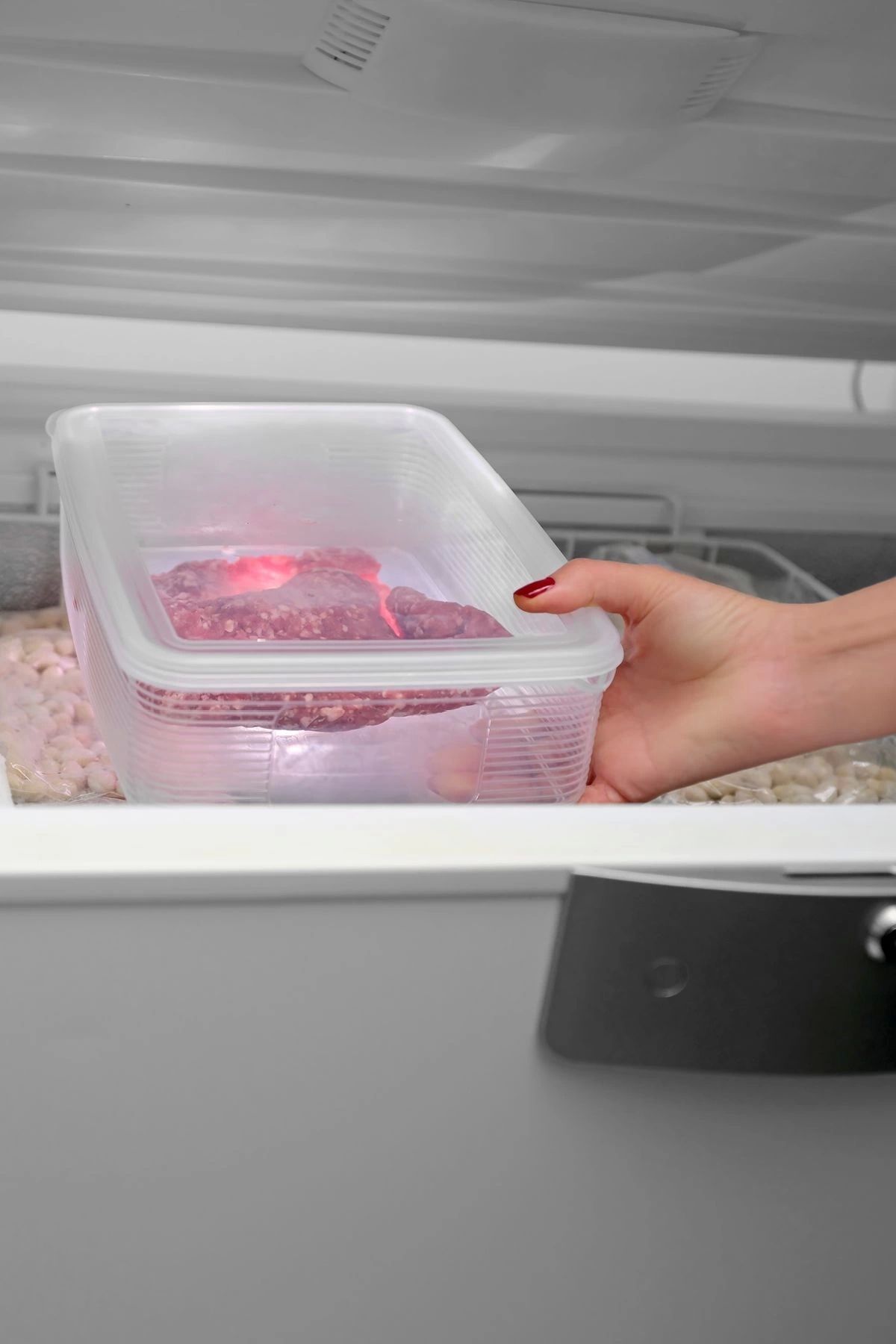 Ecolux-Vacuum 6 Pieces 3.5 Lt Leakproof Large Size Rectangular Food Storage Container Set with Gauge - Transparent 2