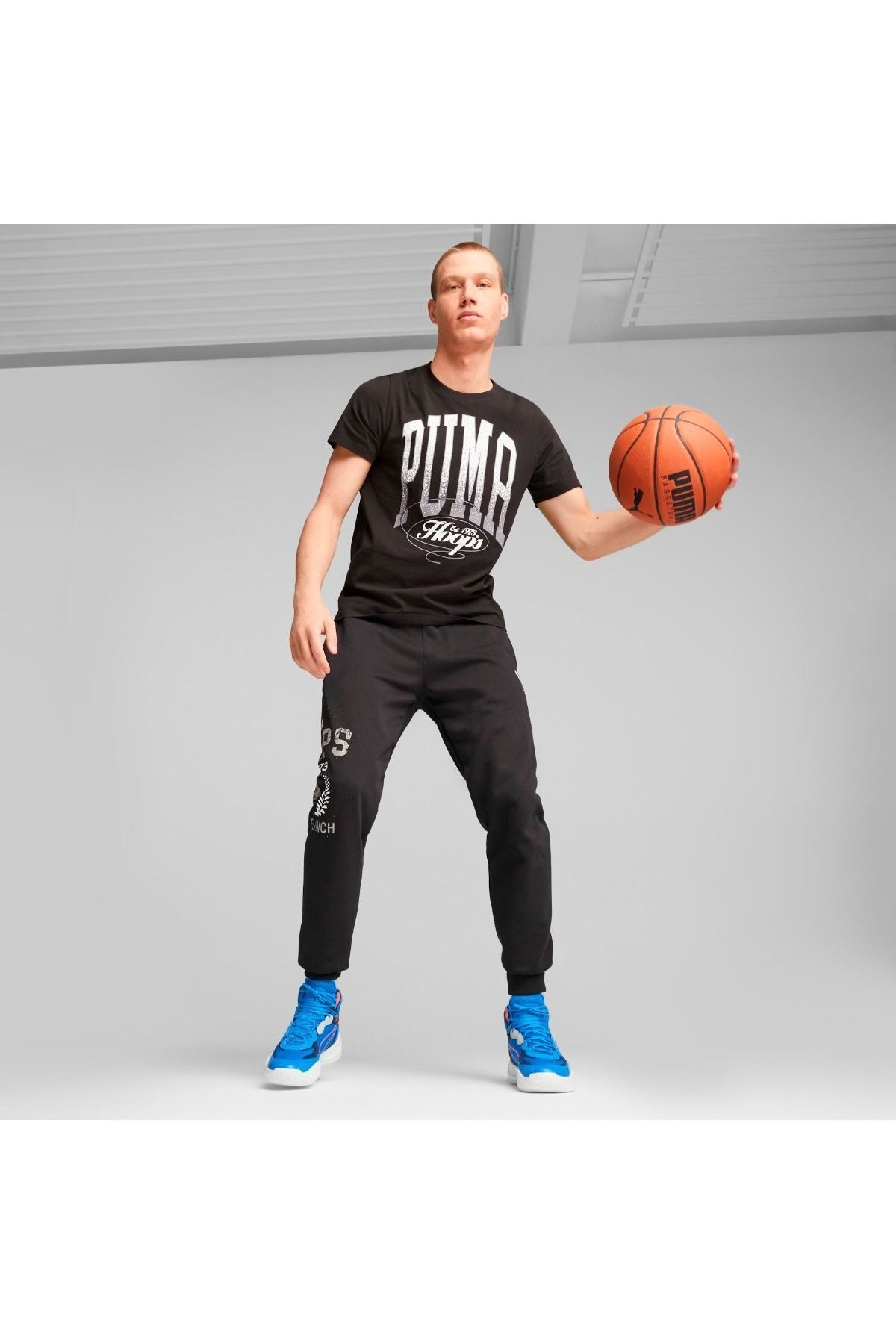 Puma کفش بسکتبال آبی مردانه Mid Playmaker Pro