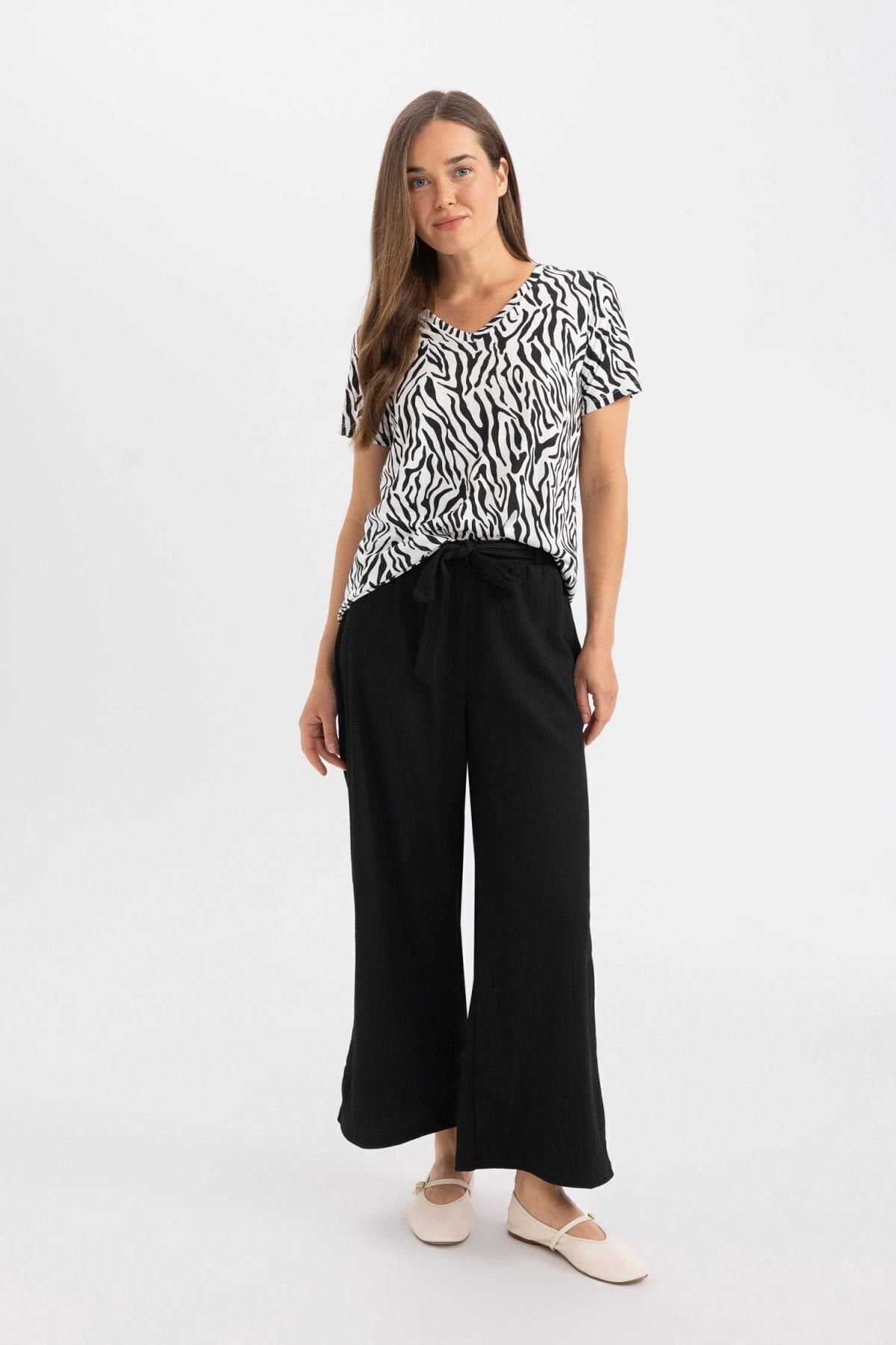 شلوار زنانه دفاکتو | D2175AX24SM Defacto - Image 2