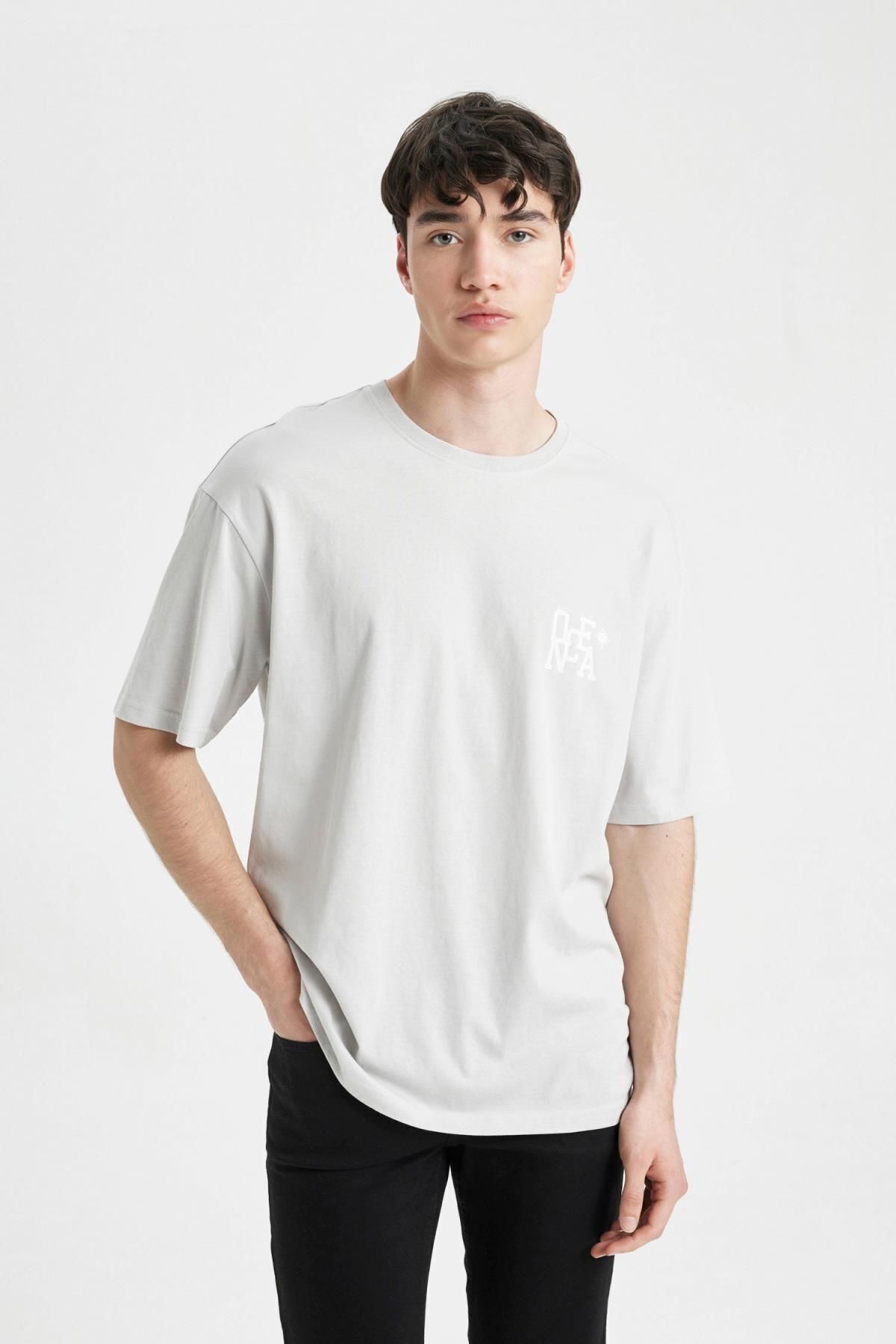 تی شرت مردانه دفاکتو | C4082AX24SM Defacto - Image 4