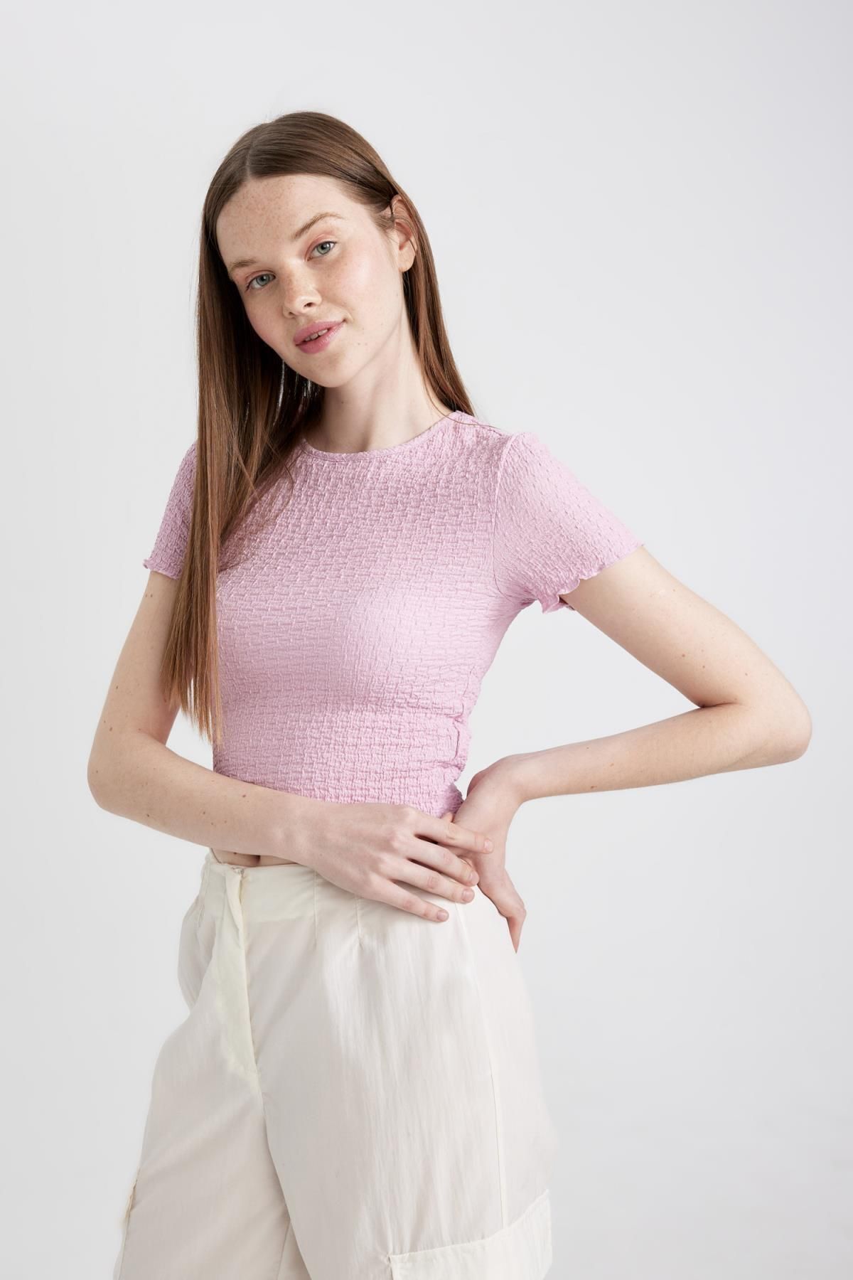 تی شرت زنانه دفاکتو | A6179AX24SM Defacto - Image 3