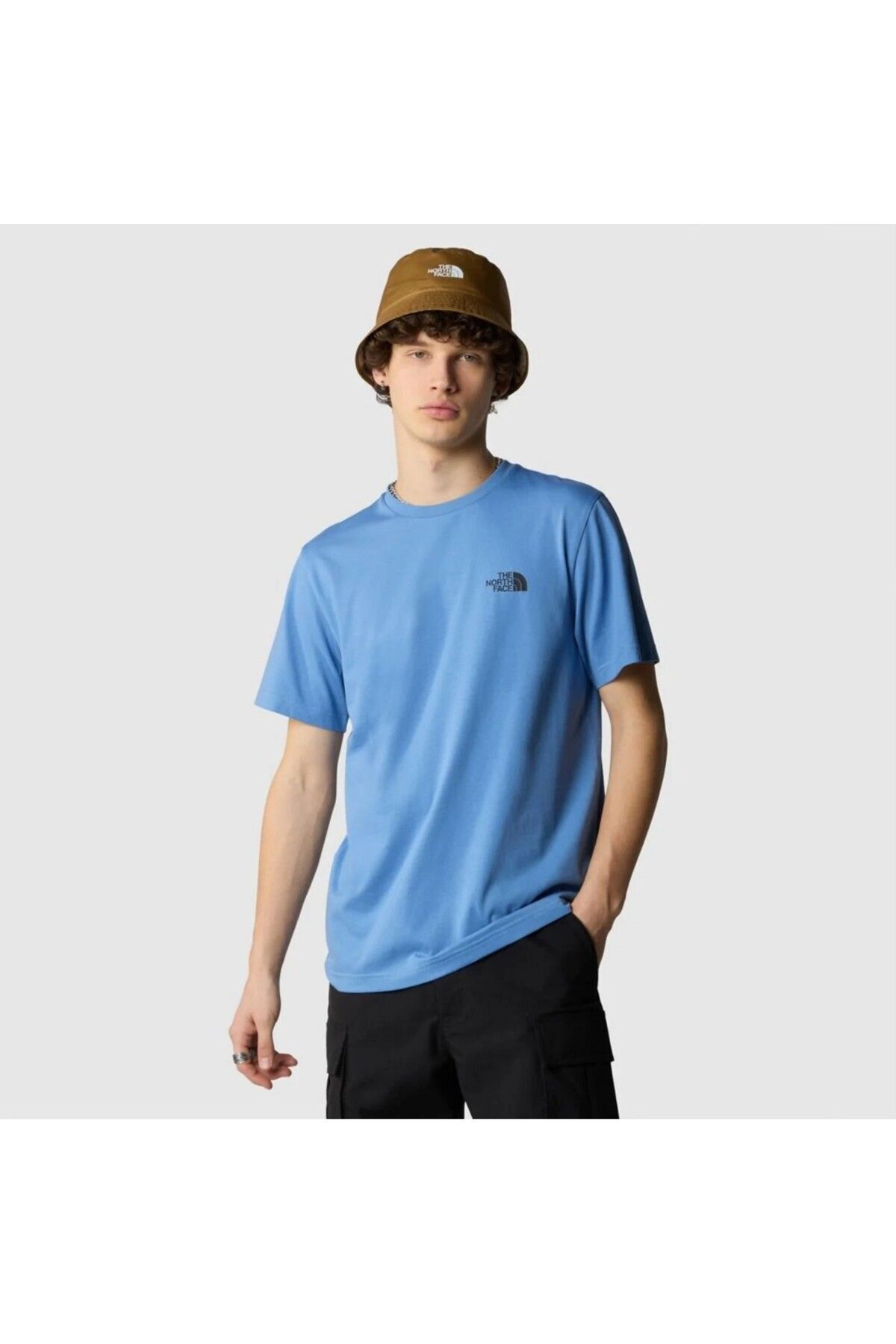 The North Face Simple Dome Erkek Mavi Yuvarlak Yaka Ti ort Fiyat Yorumlar Trendyol